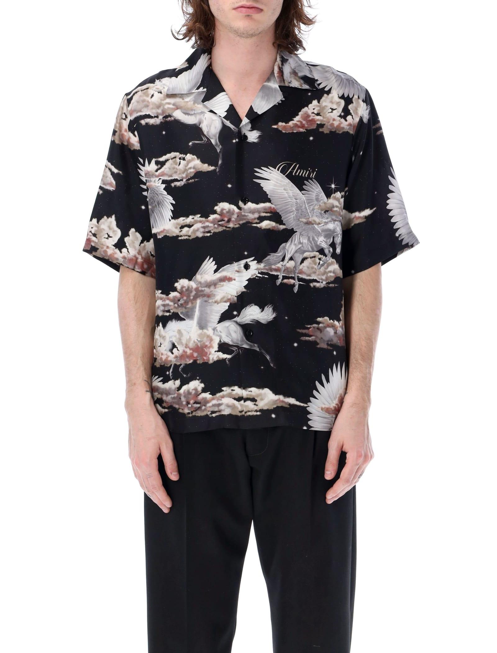 Amiri Bowling Shirt Pegasus in Black for Men Lyst