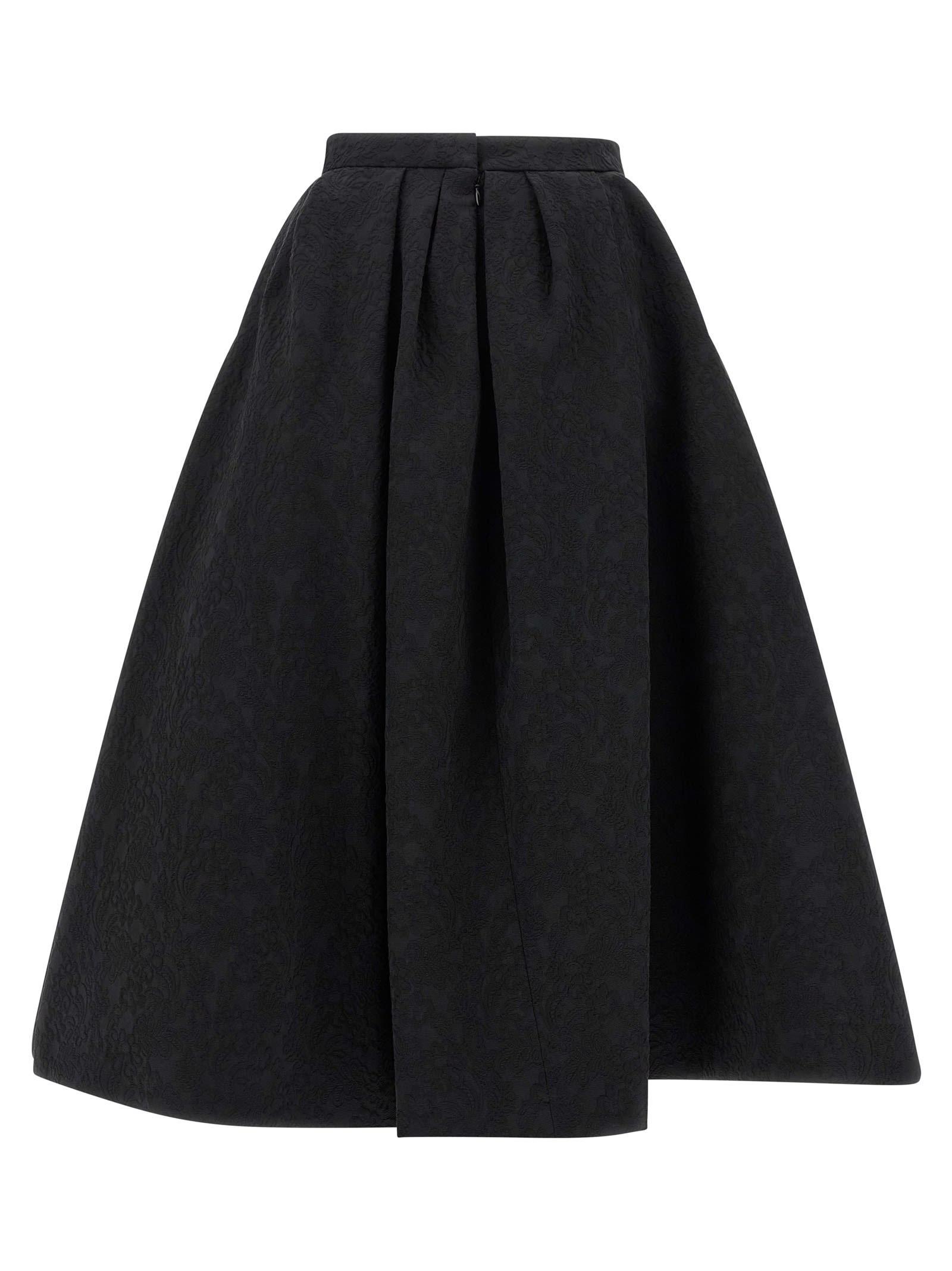 スカート Carolina Herrera High waist skirt Carolina Herrera - Tropical Blue Gathered Waist Maxi Skirt