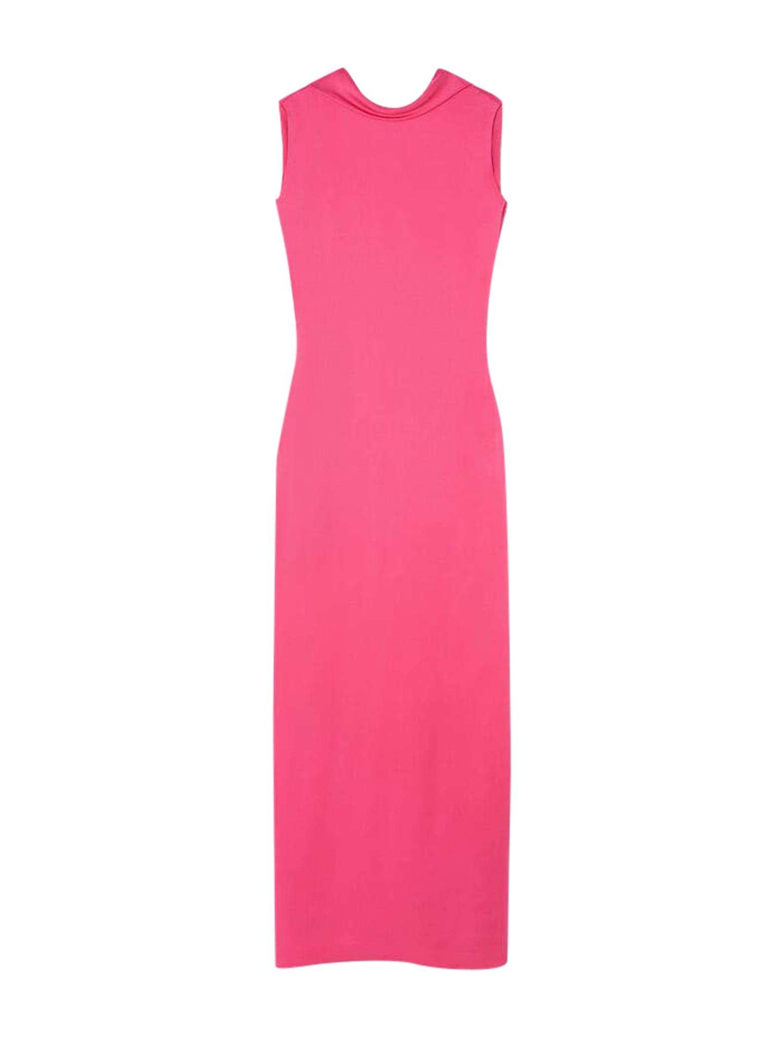 Versace Cocktail Dress Enver Satin Shiny Fabric in Pink Lyst