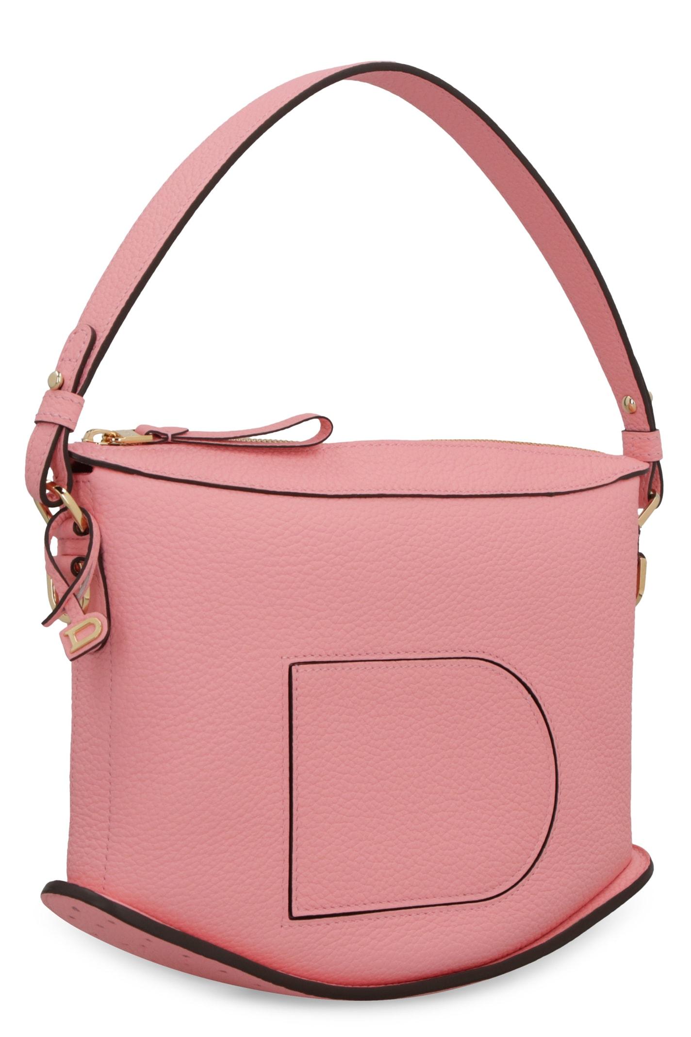 Delvaux Pin Swing Leather Handbag in Pink