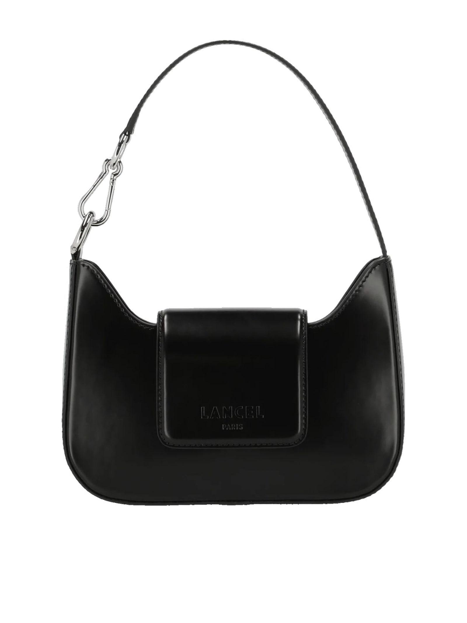 Lancel Black Leather Baguette Bag | Lyst