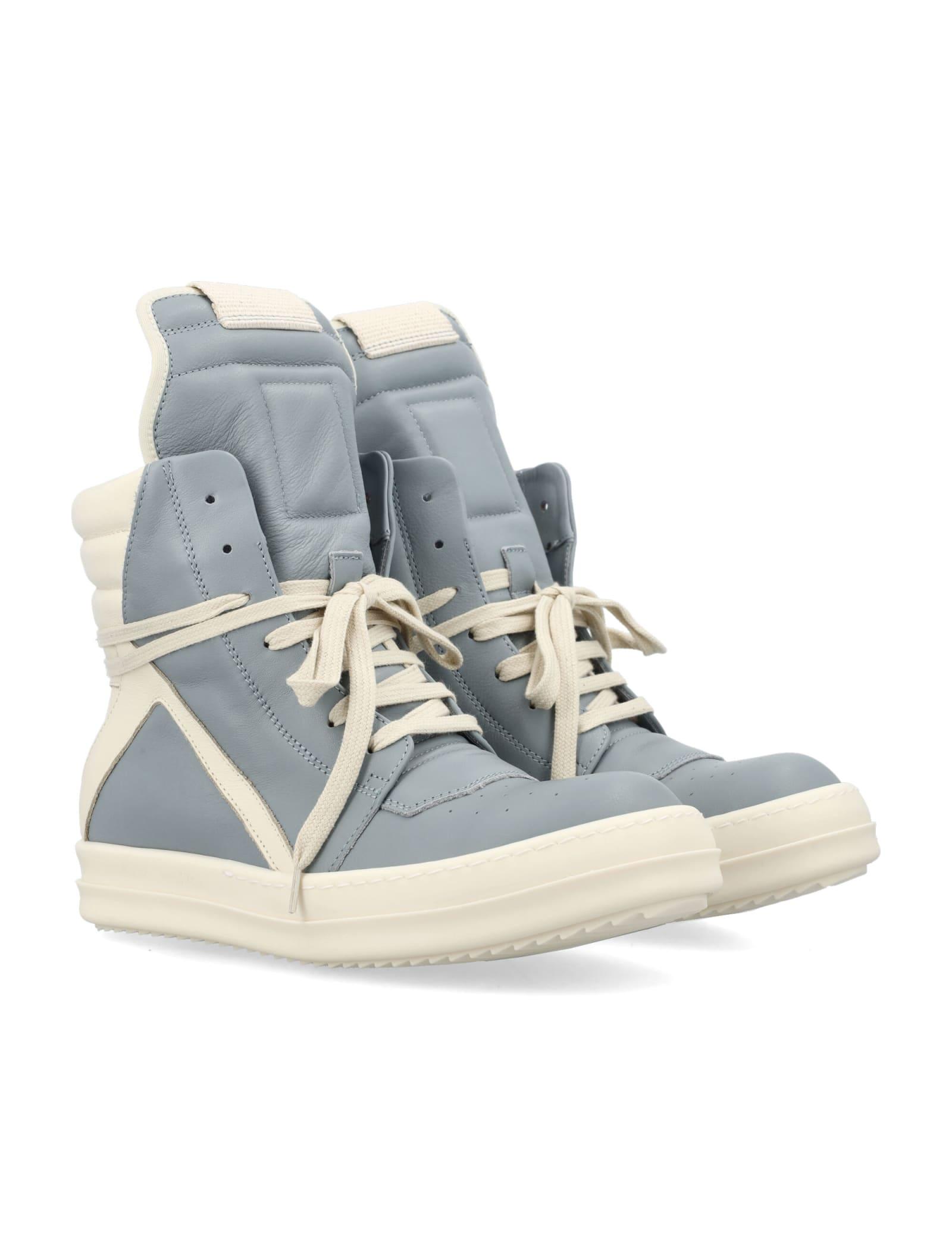Rick Owens High-Top Geobasket Sneakers For in Blue | Lyst