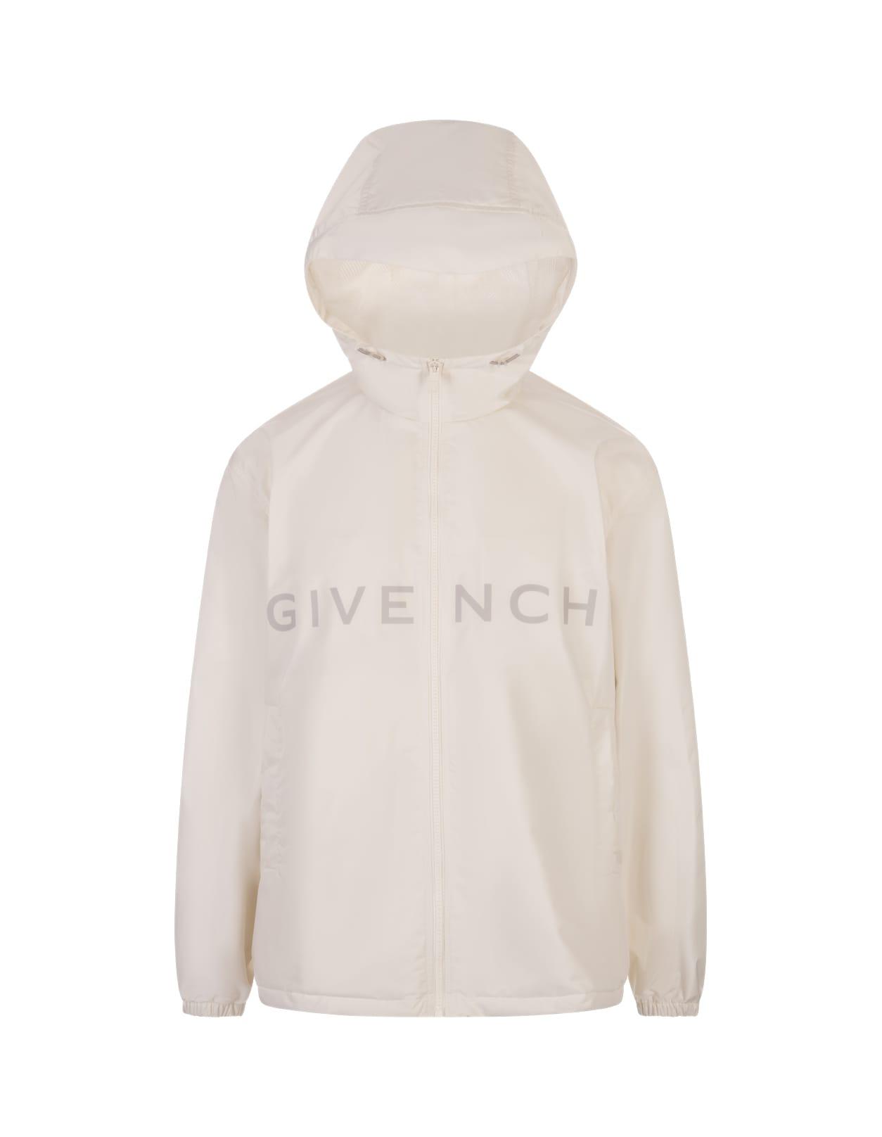 Givenchy Off Technical Fabric Windbreaker Jacket in White for Men Lyst
