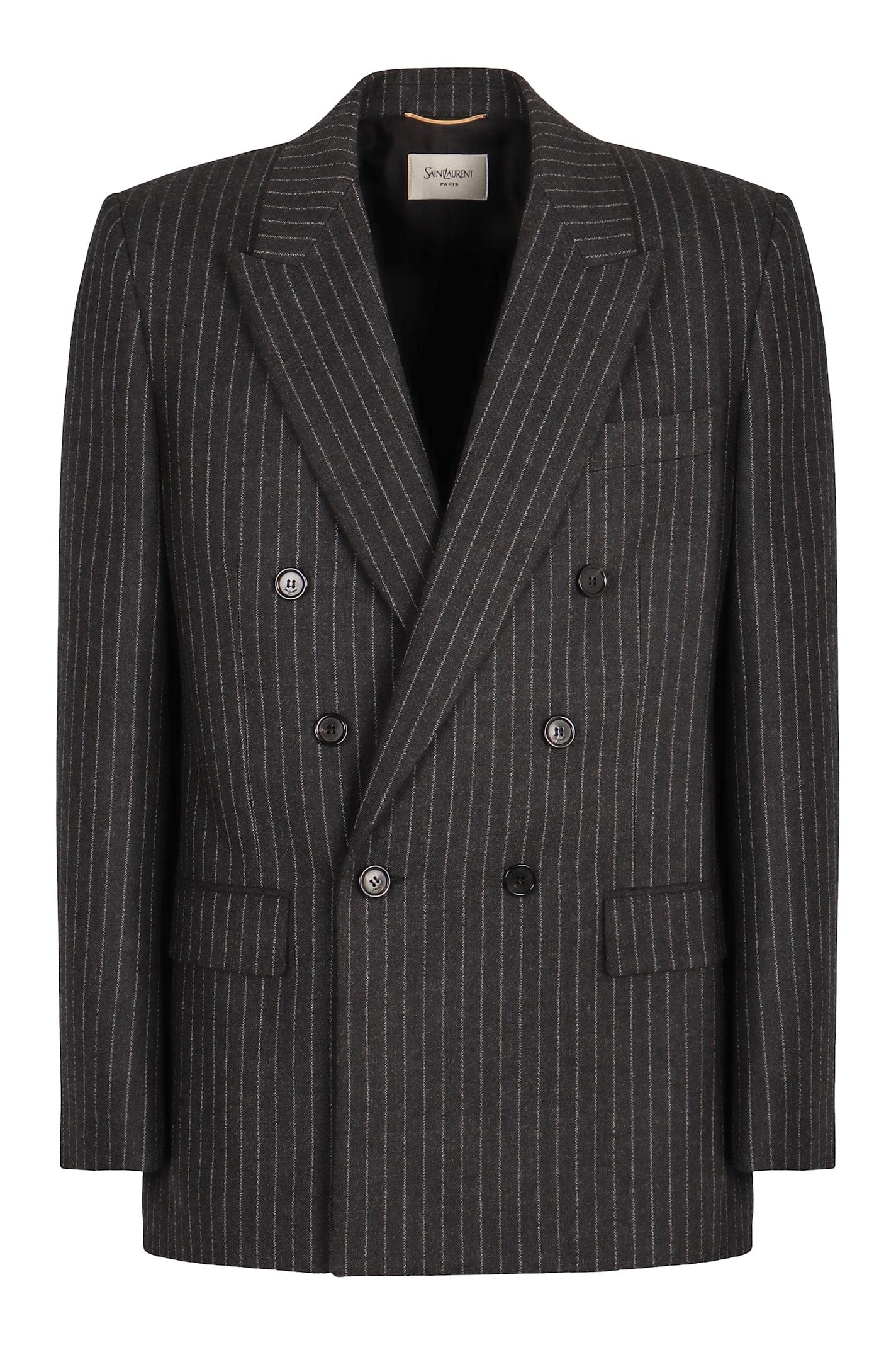 SAINT LAURENT DOUBLE BREASTED WOOL JACKET Saint Laurent SAINT LAURENT DOUBLE BREASTED WOOL JACKET Saint Laurent
