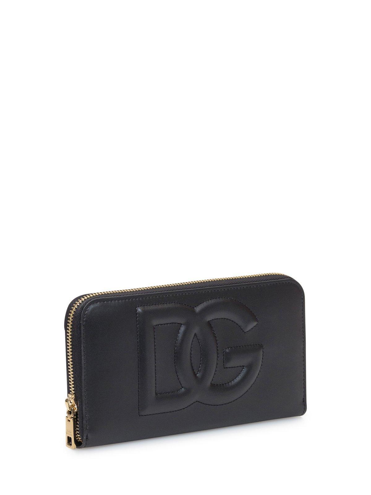 Dolce & Gabbana Logo-embossed Zipped Wallet in Black