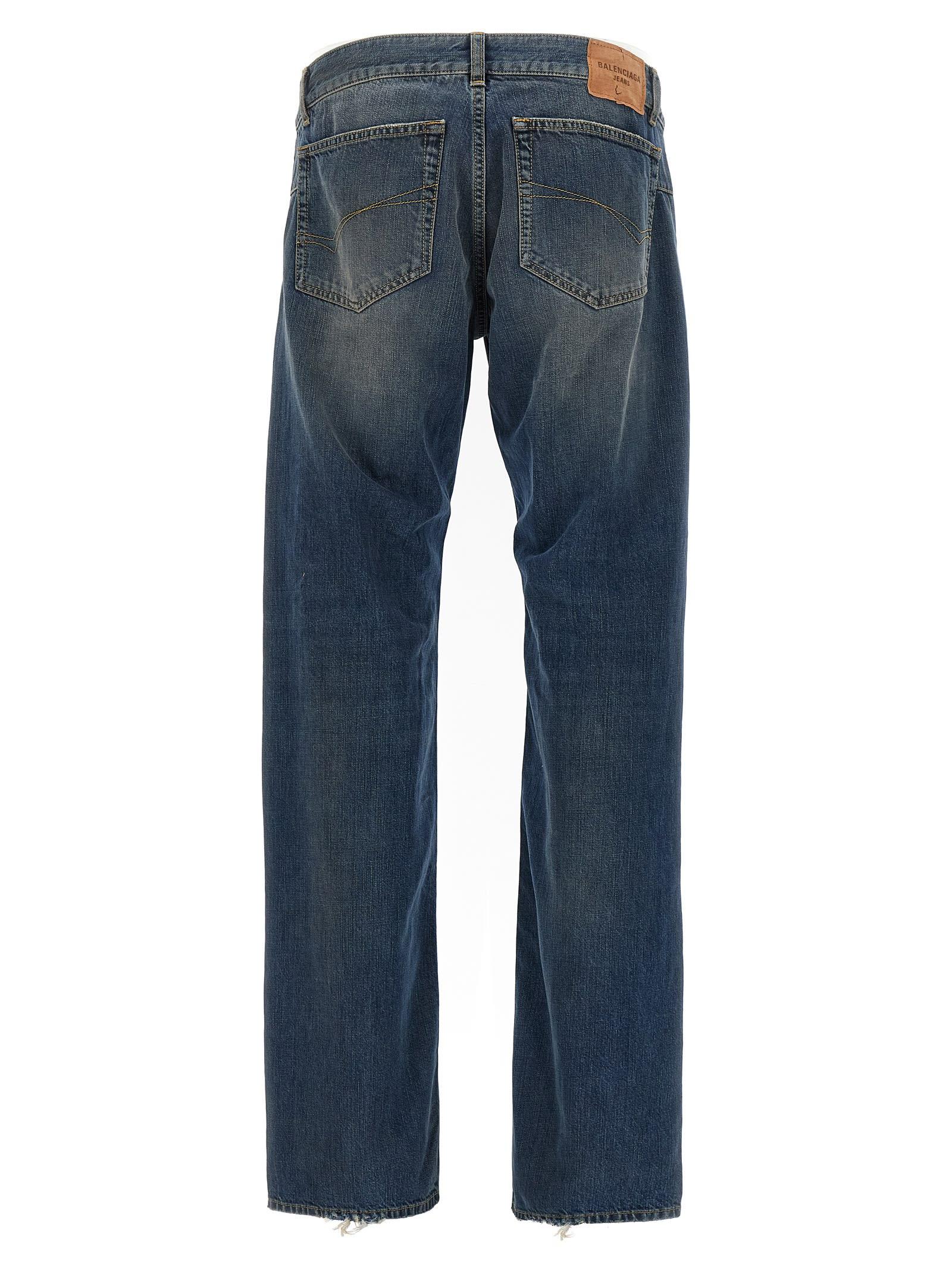 【関税&送料込】Balenciaga Low-Waisted Blue Jeans Balenciaga Low Waist Jeans in Blue for Men | Lyst