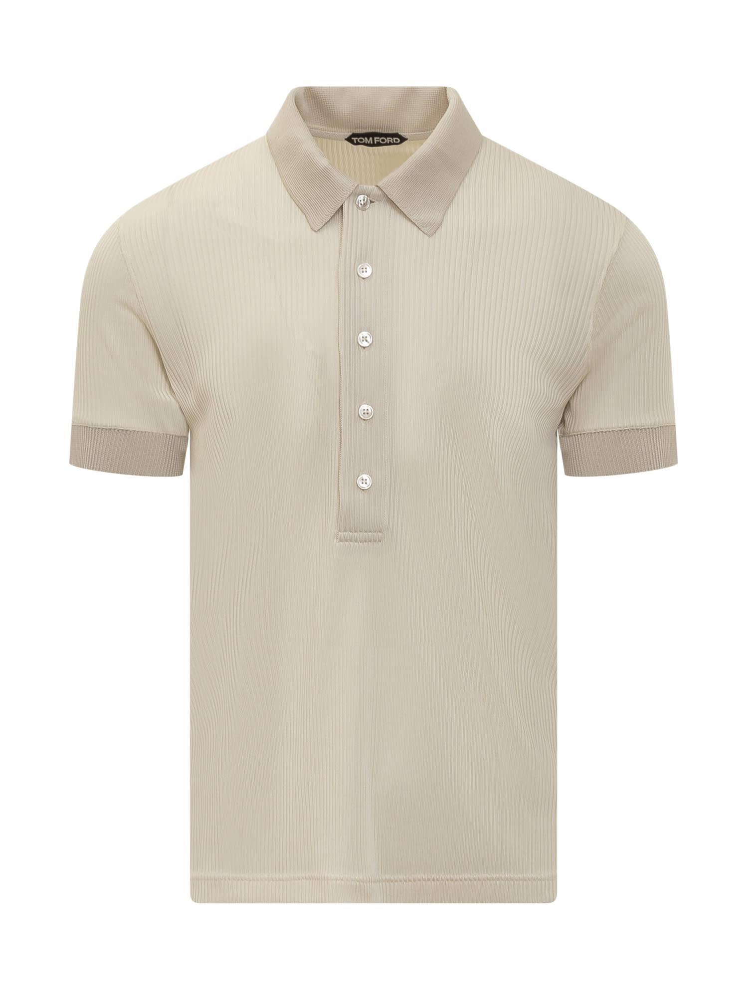 Tom Ford Viscose Polo in White for Men | Lyst