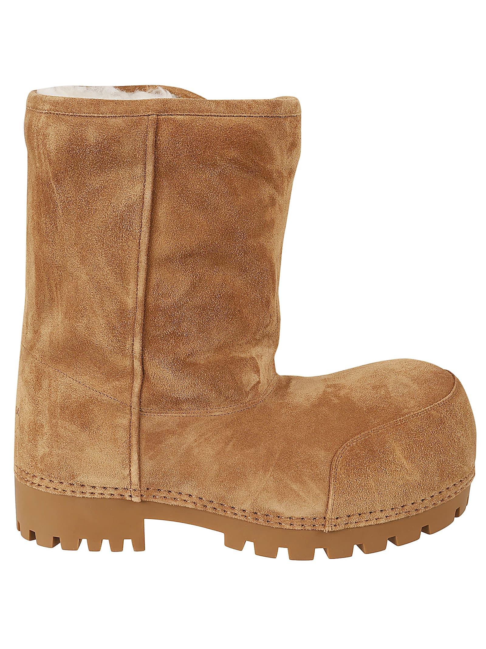 Balenciaga Alaska Fur Low Boots in Brown for Men | Lyst
