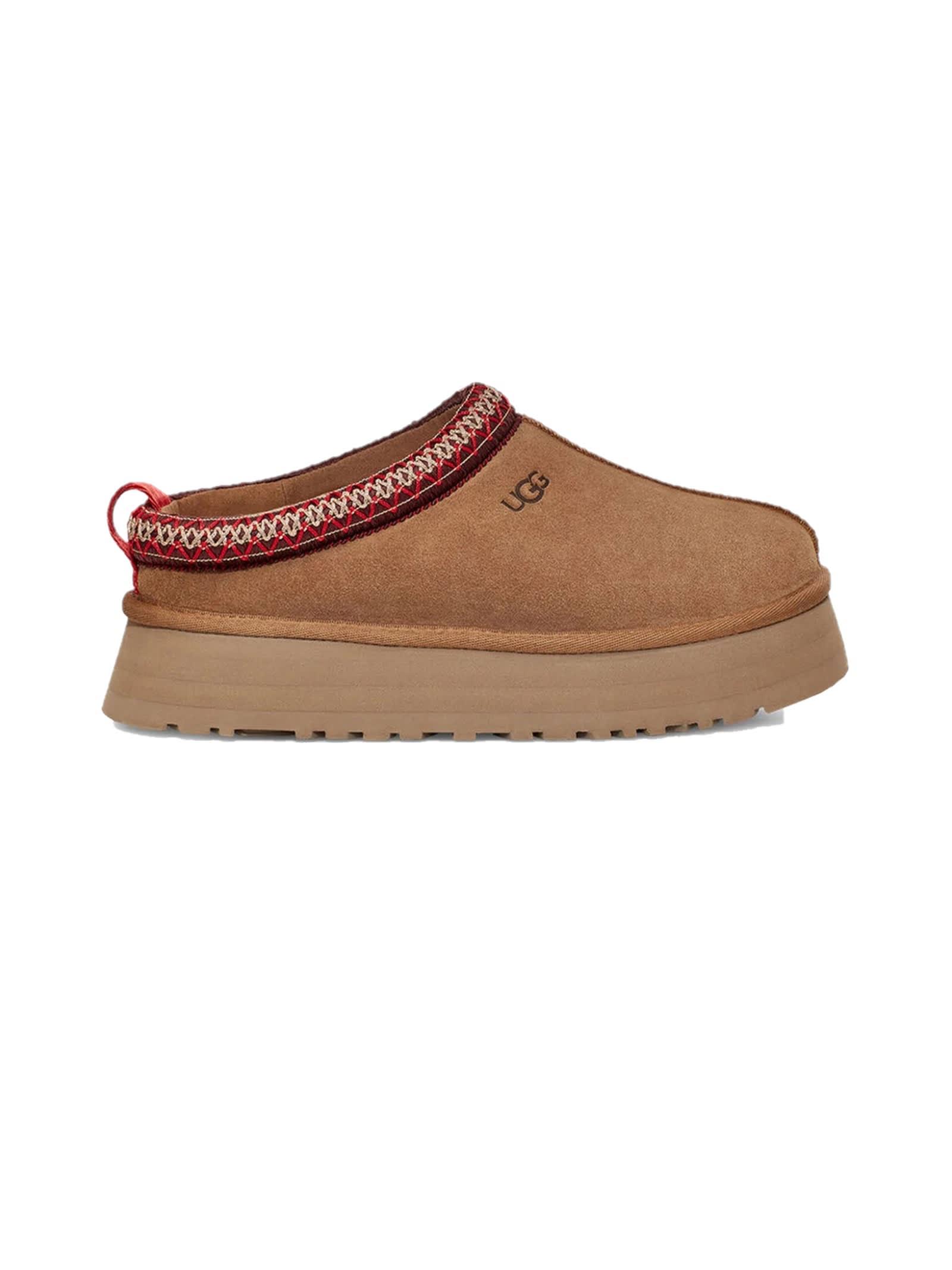 UGG Tazz Suede Platform Slippers in Brown | Lyst