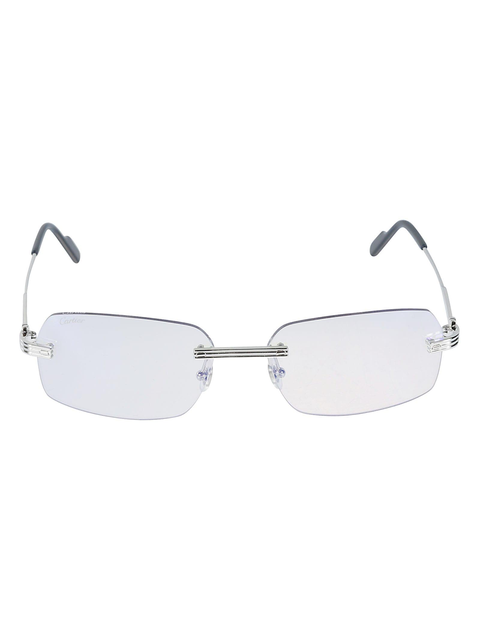 Cartier rimless square clearance glasses