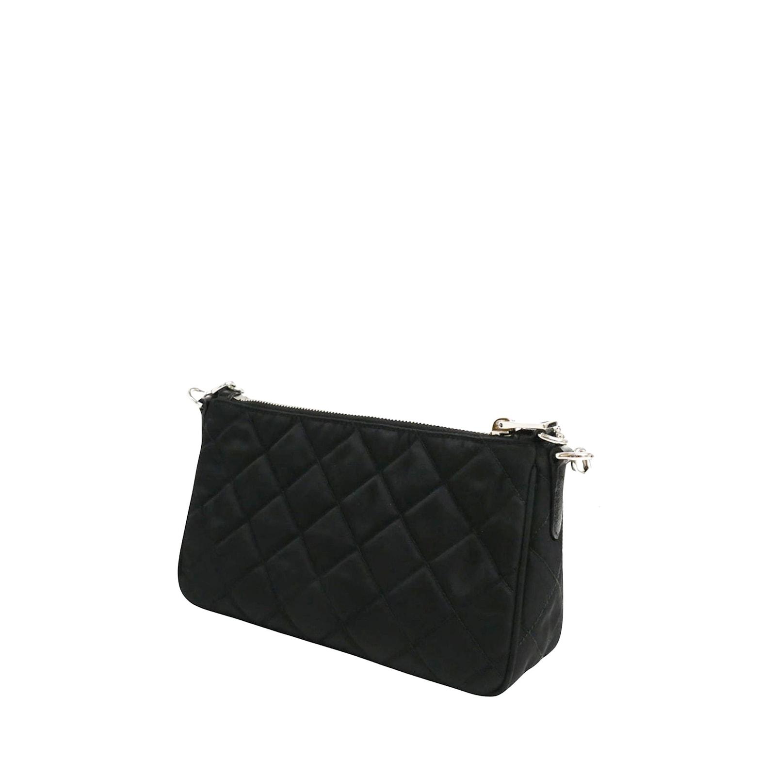 Prada Quilted Chain Shoulder Bag in Black | Lyst
