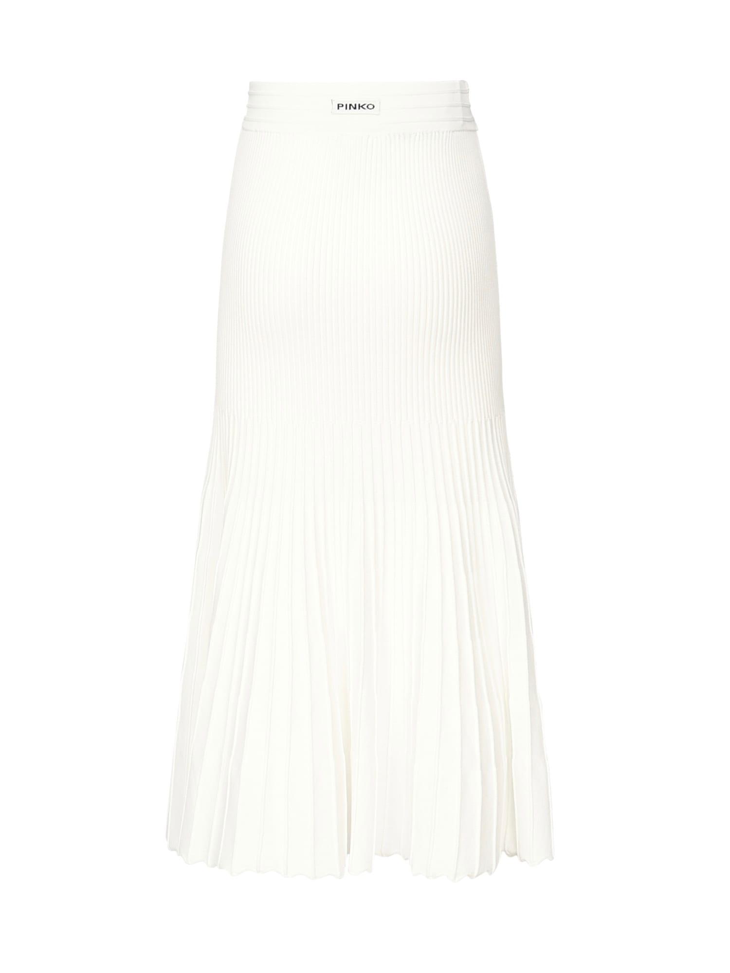 スカート Pinko Ivory Voile Cotton Maxi Skirt Long skirt in canvas and cotton voile PINKO → Shop Online