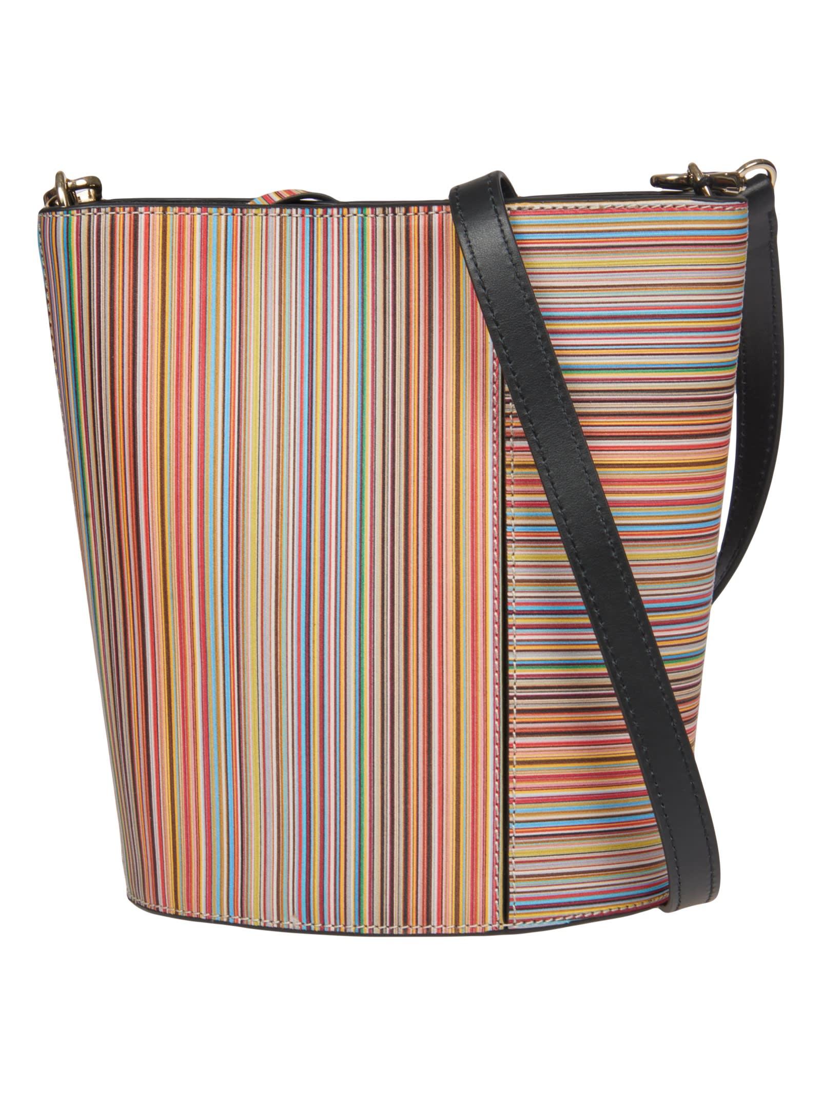Bucket Bag With Swirl Print In Multi