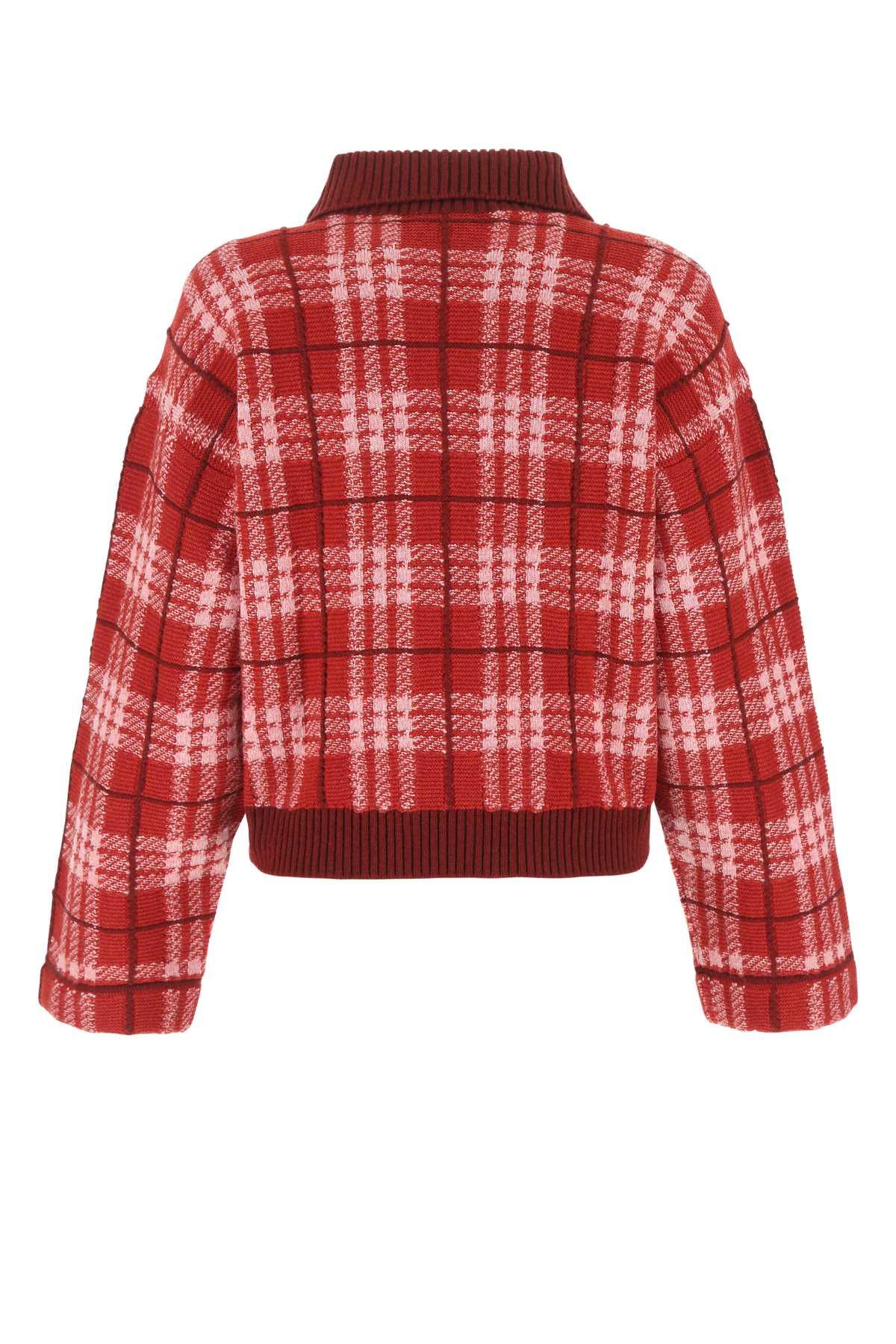 Barrie logo-embossed tartan-pattern cashmere cardigan - Green