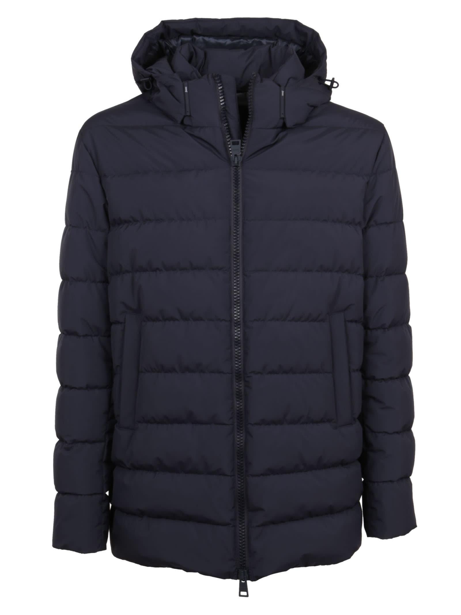 Herno Hooded Puffer Jacket in Blue for Men | Lyst