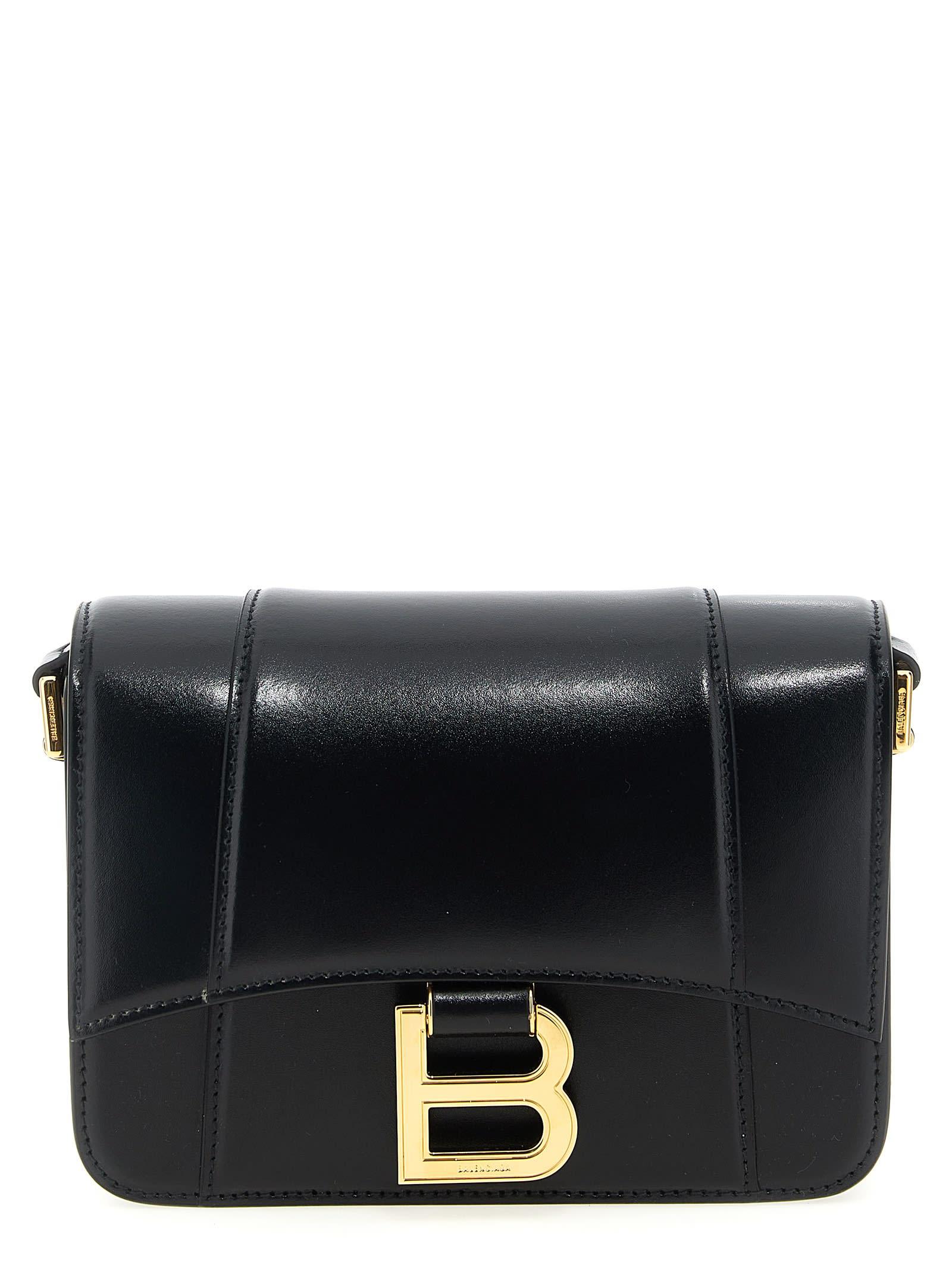 バッグ・カバンその他 BALENCIAGA 'Flap Hourglass' small crossbody bag Black Balenciaga Flap Hourglass Small Crossbody Bag in Black | Lyst