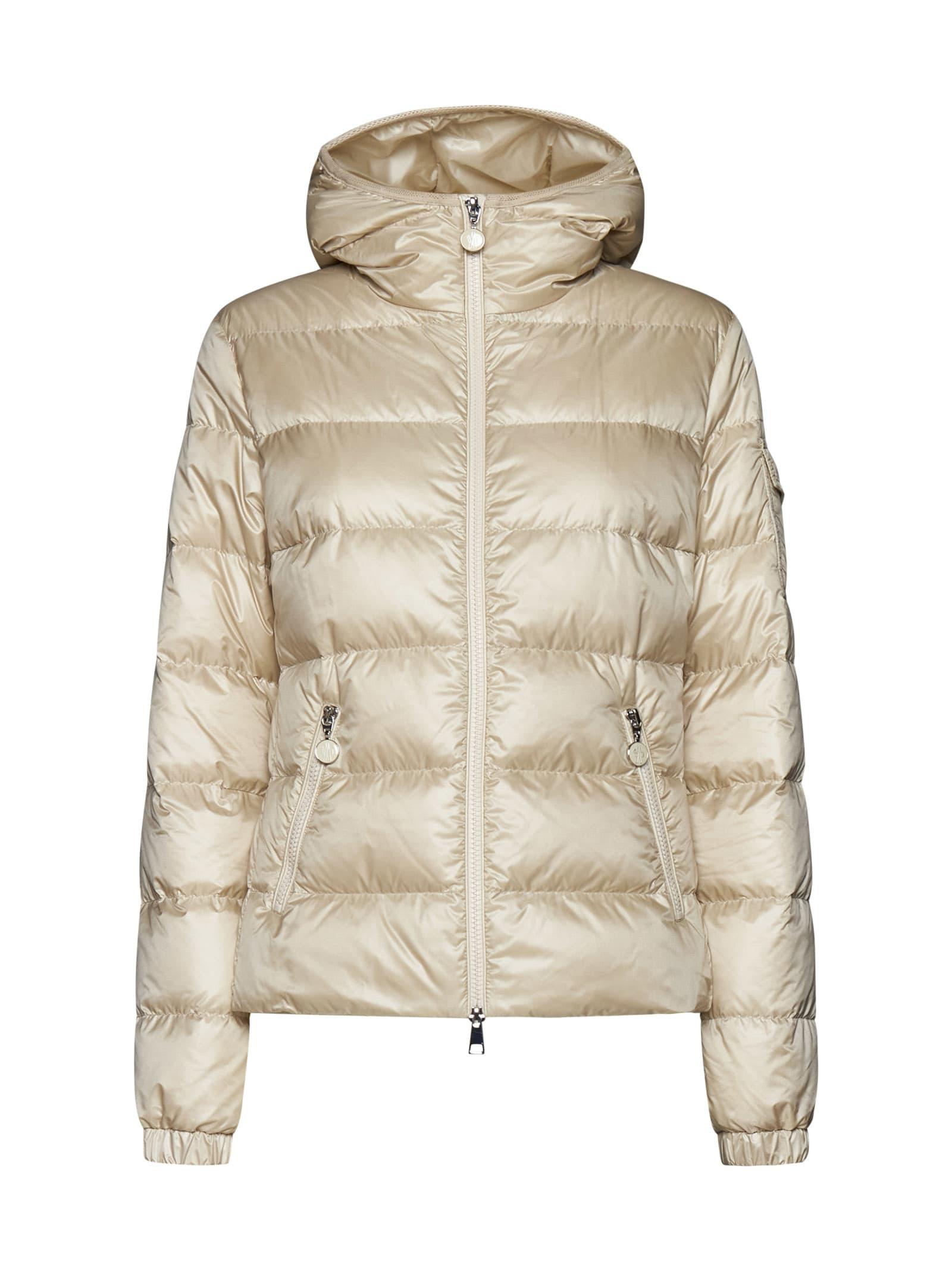 Moncler Gles Quilted Nylon Down Jacket in Natural | Lyst