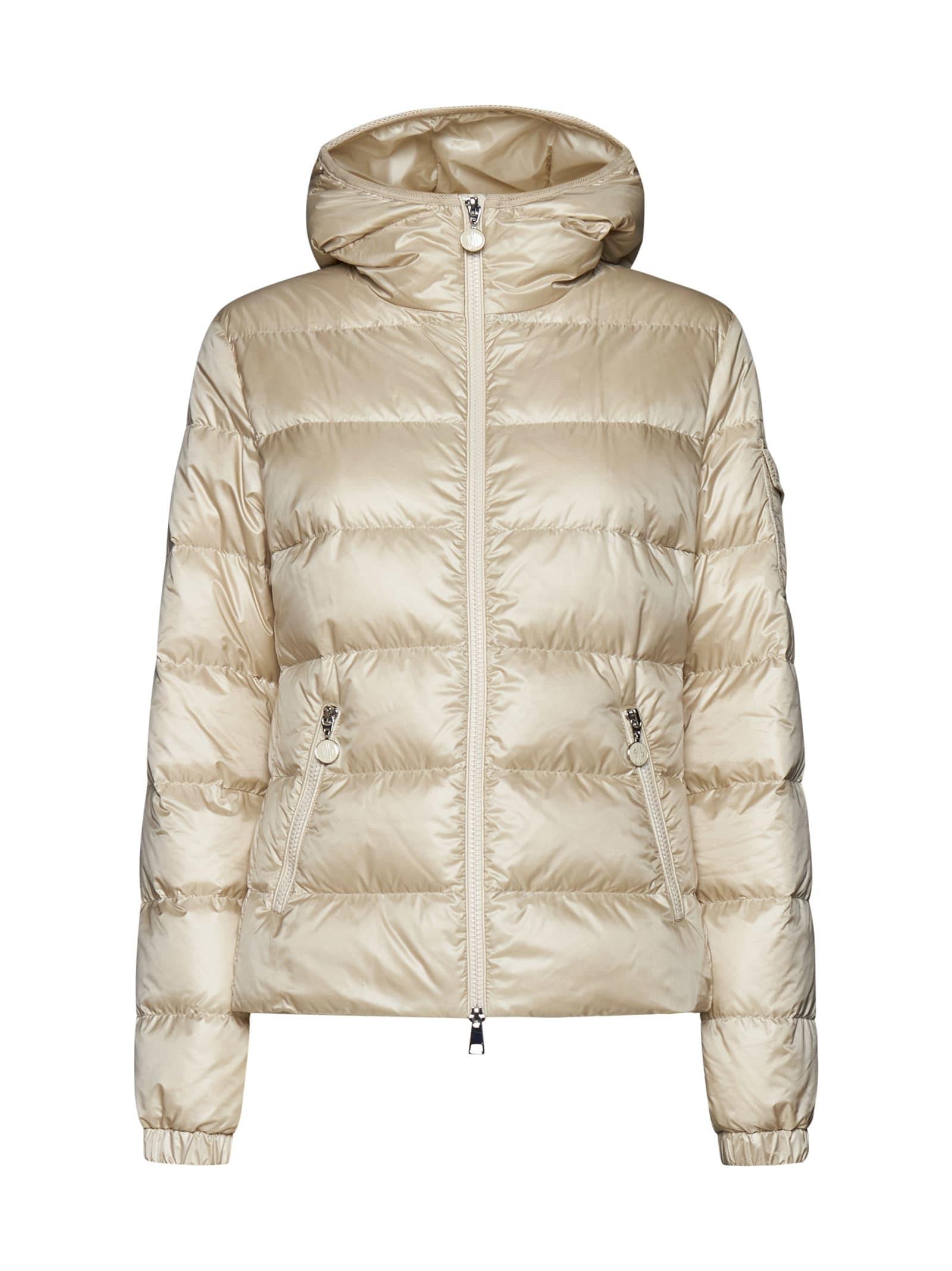 Moncler Gles Quilted Nylon Down Jacket in Natural Lyst