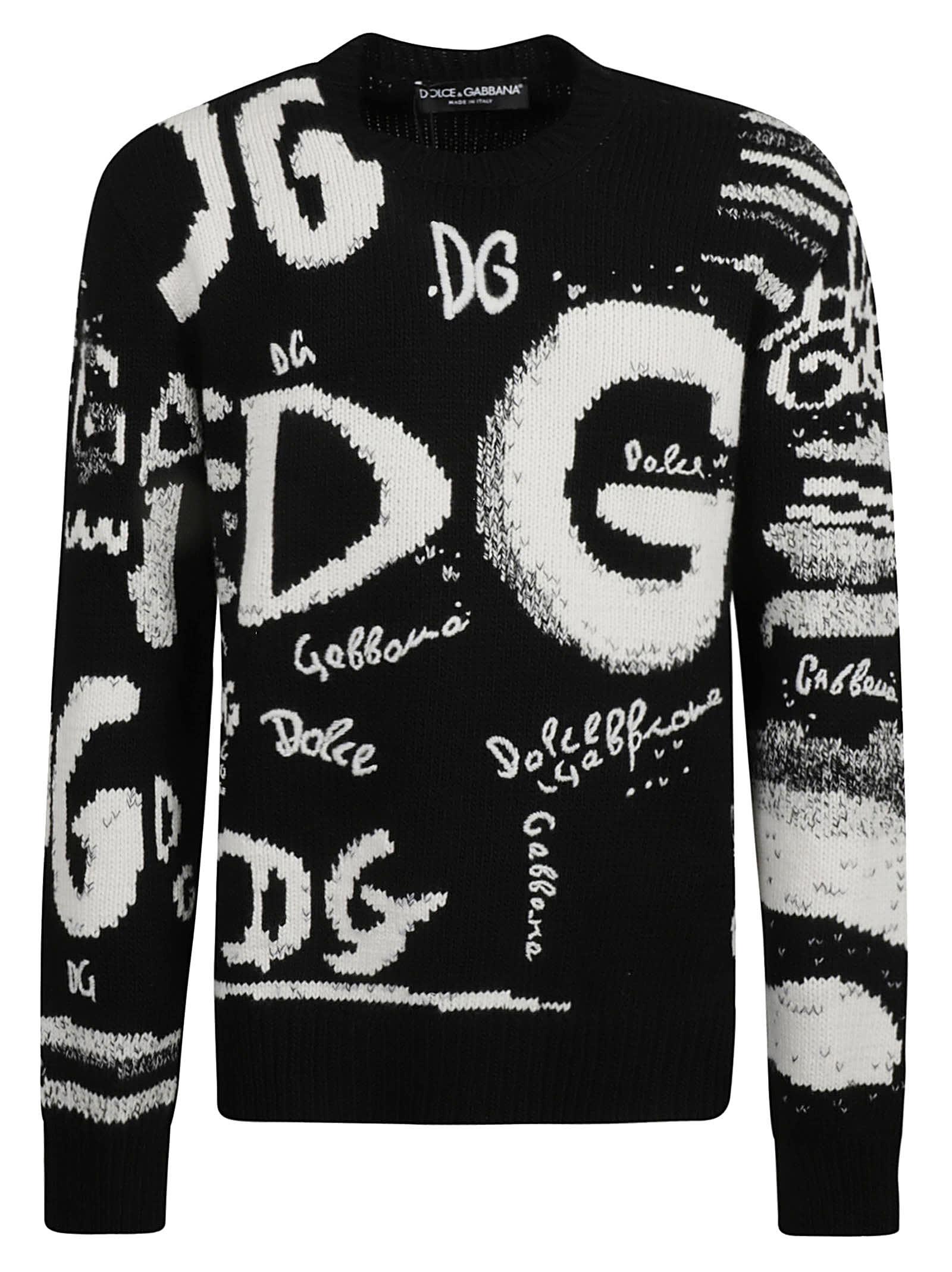 Dolce Gabbana Logo Sweater in Black for Men Lyst