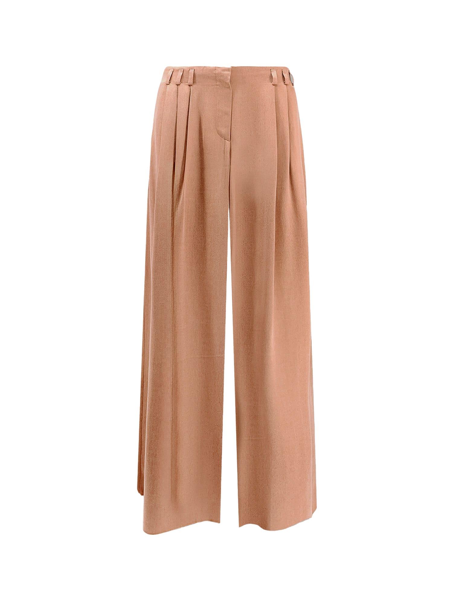 パンツ GIORGIO ARMANI Eco-viscose e cupro trouser with pinces Giorgio Armani Eco-Viscose E Cupro Trouser With Pinces in