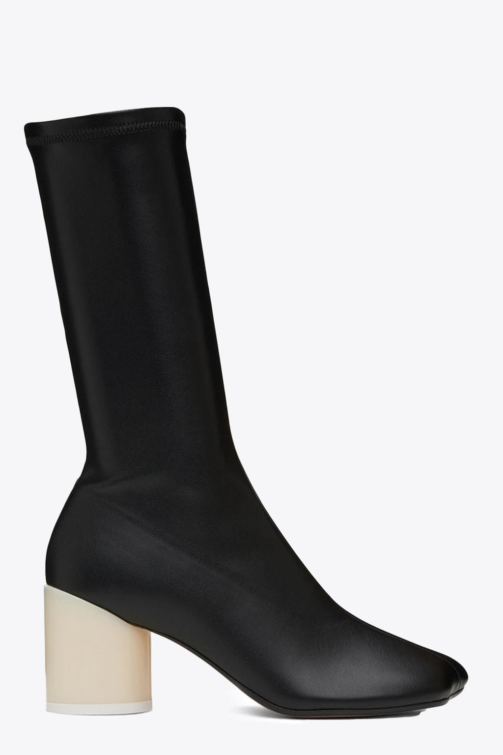MM6 by Maison Martin Margiela Stivaletto Mm6 Black Vegan Leather Slip-on  Heeled Boots | Lyst