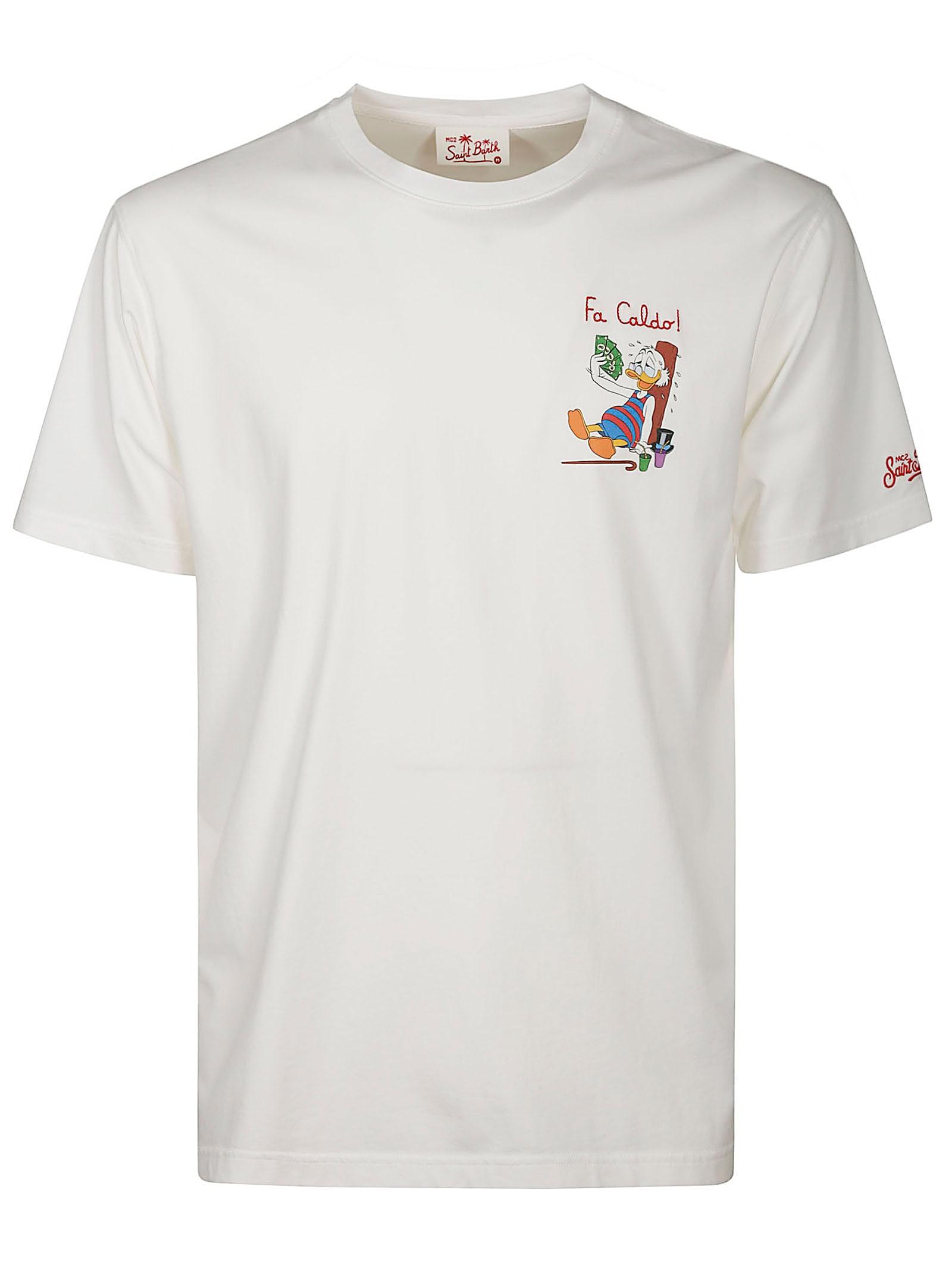 Tシャツ・カットソー MC2 Saint Barth MC2 Saint Barth Man Linen Jersey T-shirt With Printed Pocket