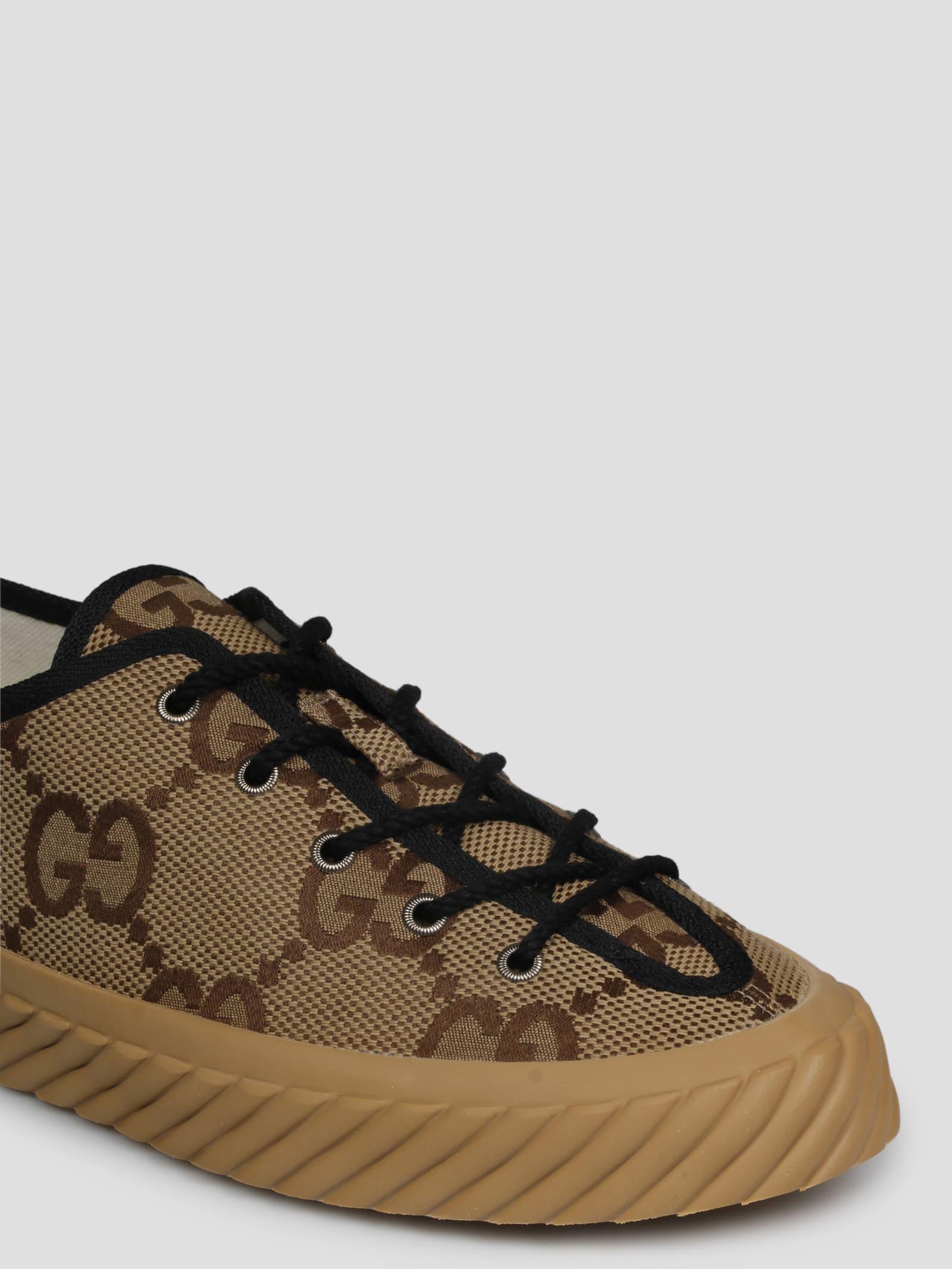 Gucci Maxi Gg Sneakers in Brown for Men | Lyst