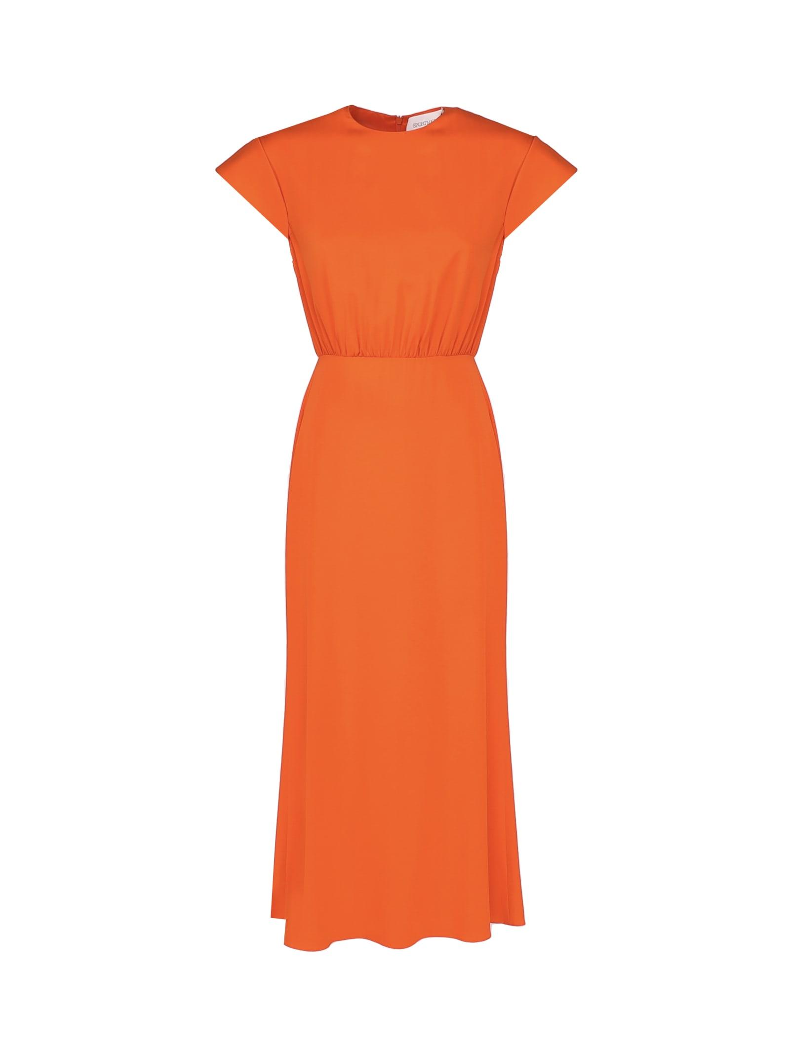 Max Mara Dress With Cap Sleeves in Orange | Lyst