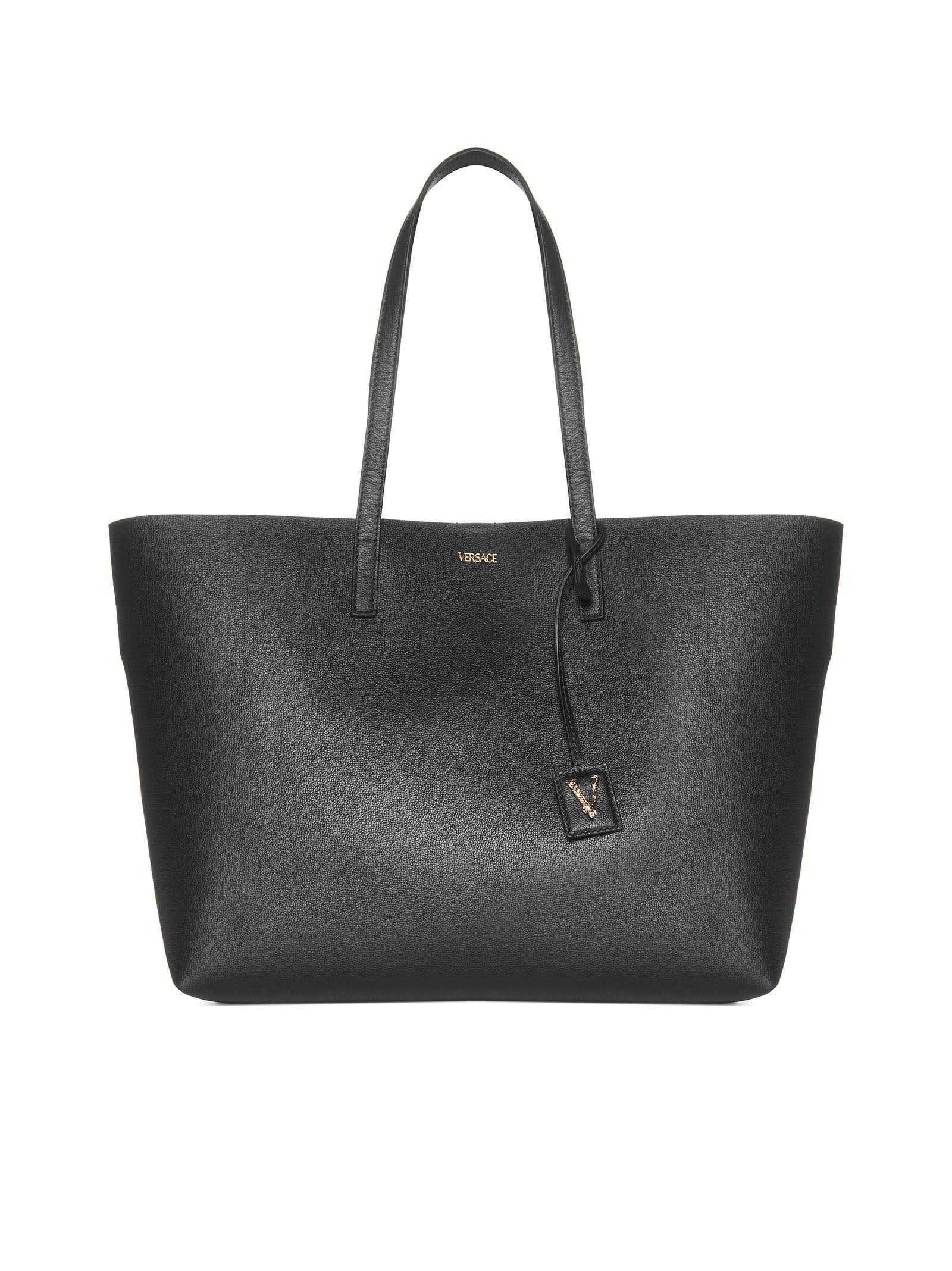 Versace black hotsell tote bag
