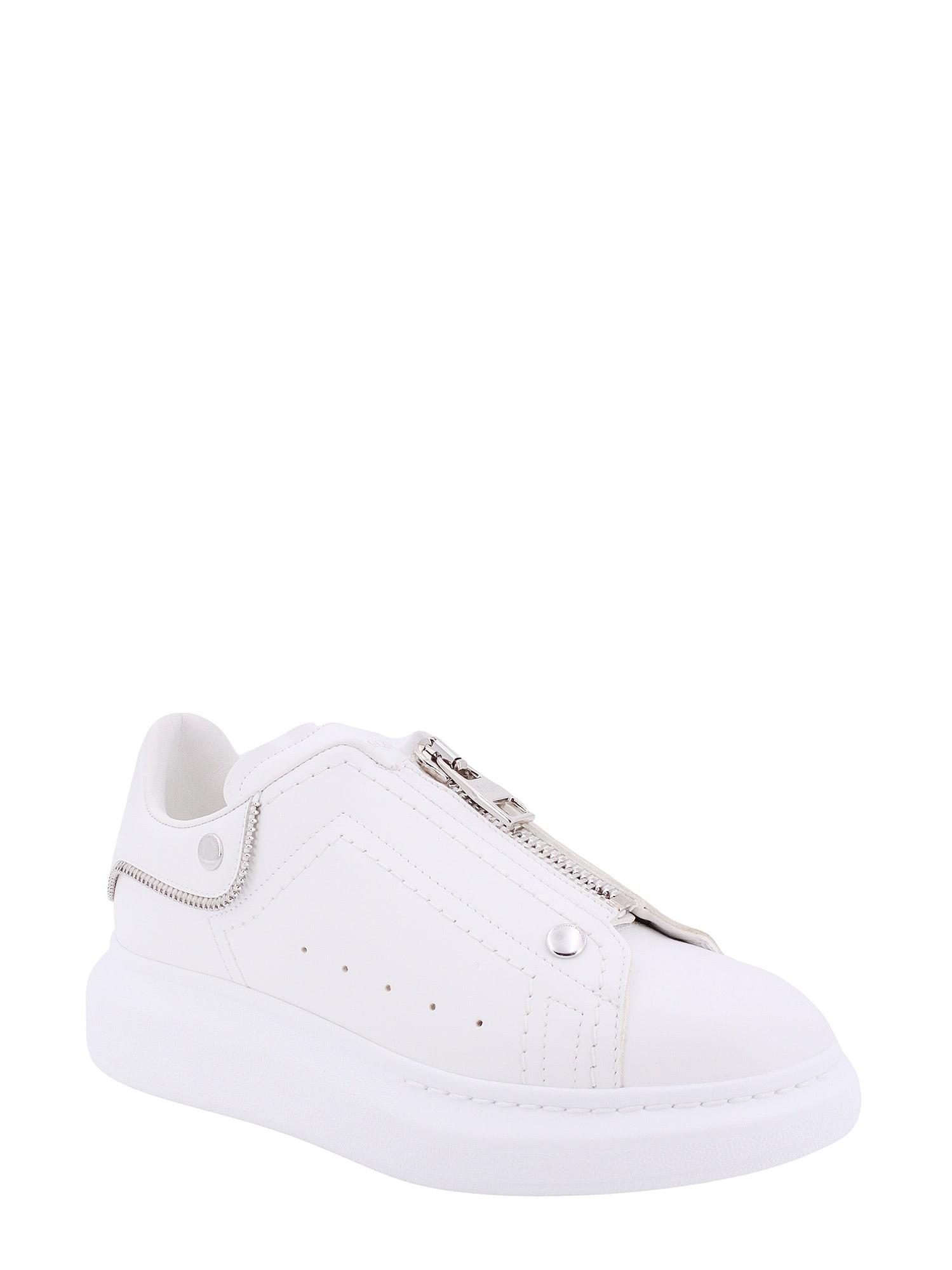 McQueen Oversized Zip-Up Sneakers in White | Lyst