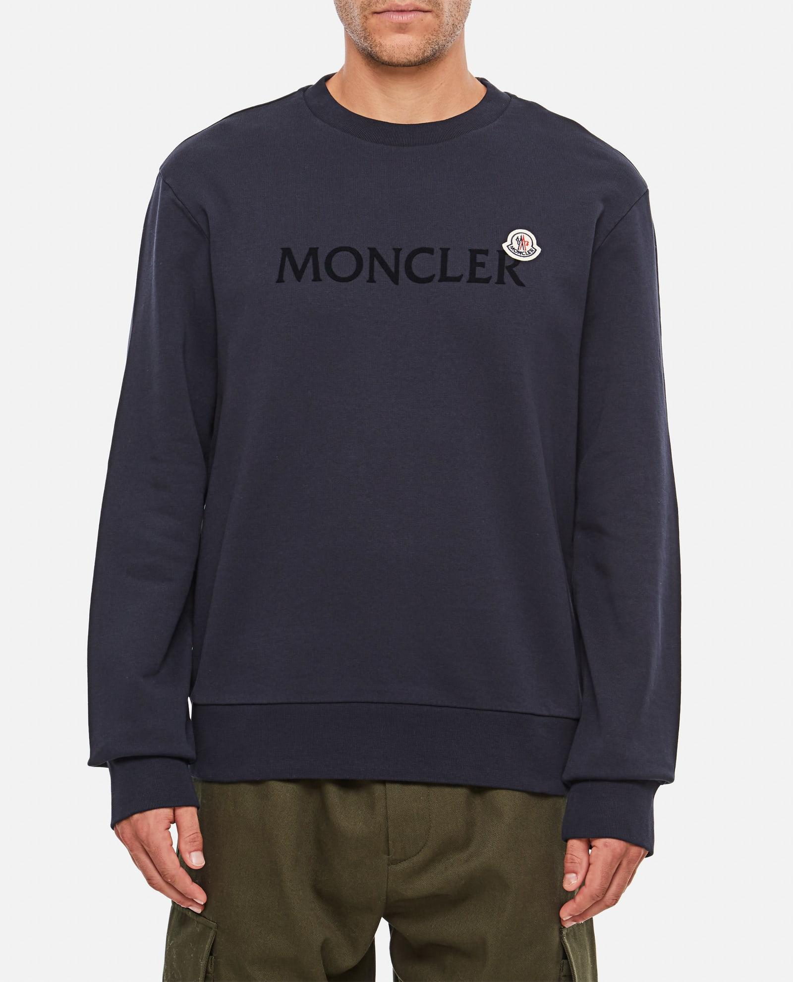 Blue moncler sweatshirt sales