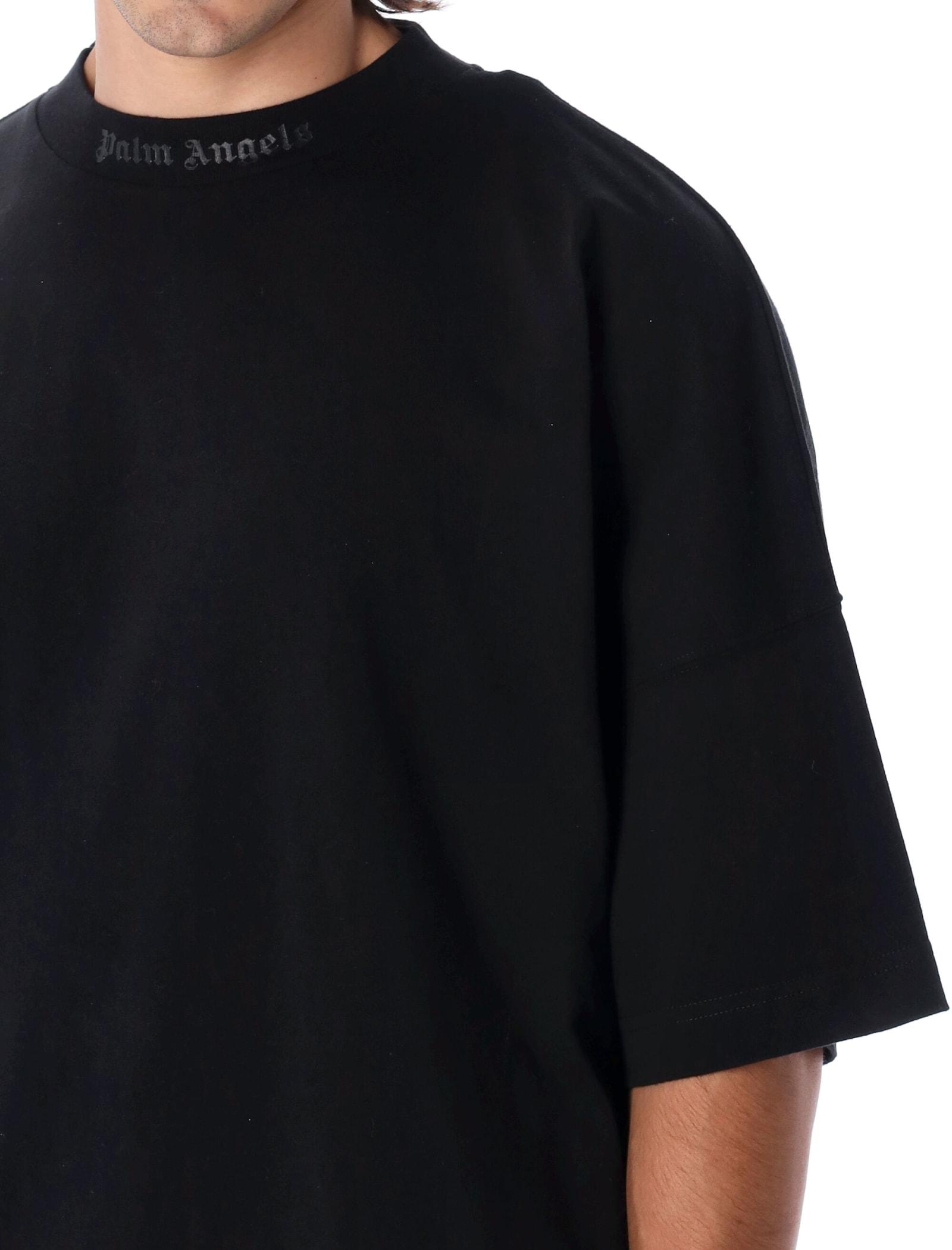 Palm Angels Glitter Logo Classic Oversize T-shirt in Black for Men 
