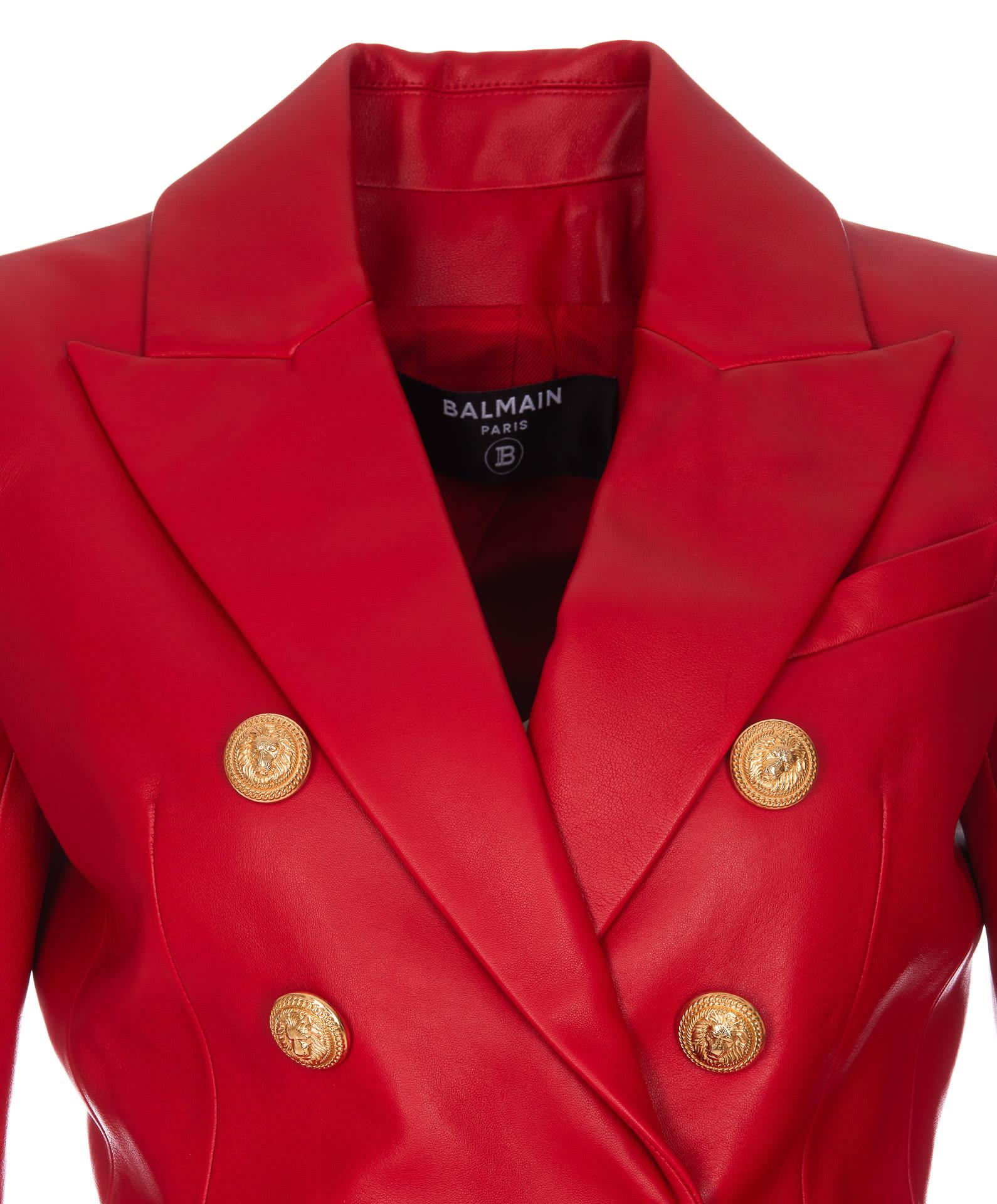 Balmain Jacket 6 Buttons in Red | Lyst