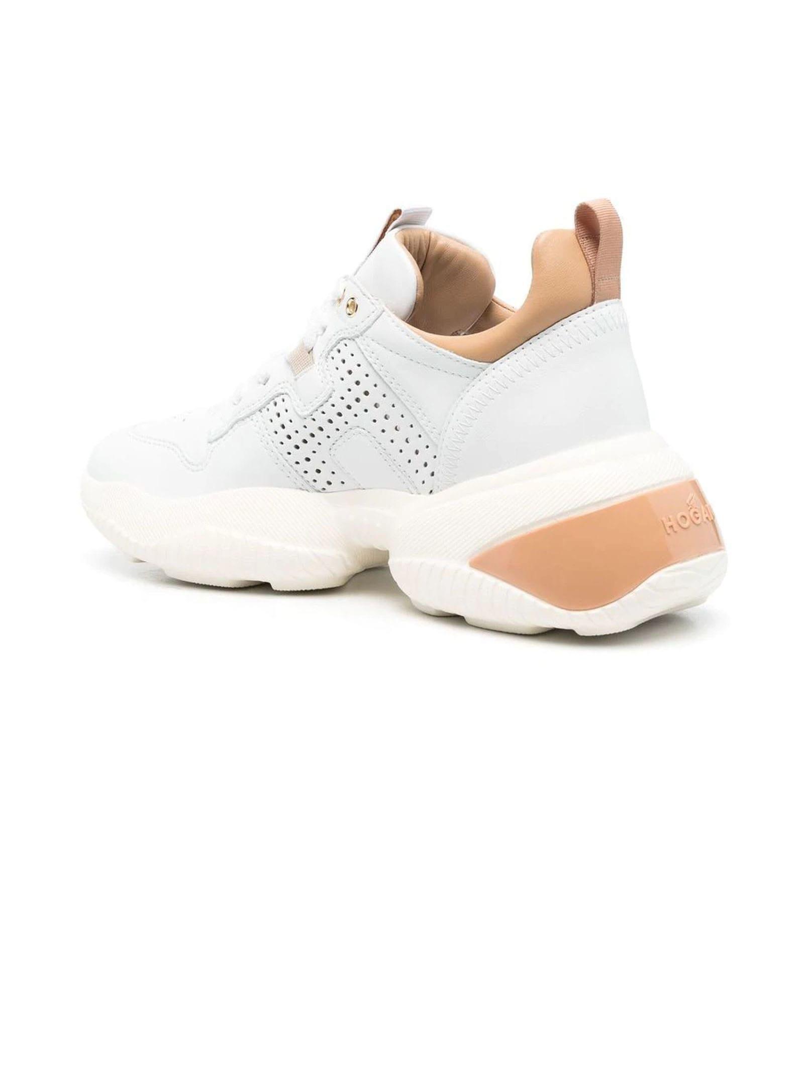 Hogan White, Grey And Beige Interaction Sneakers | Lyst