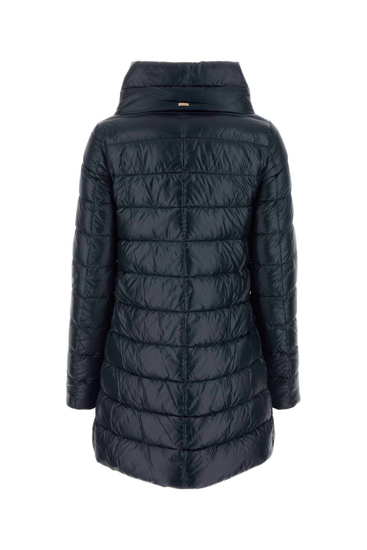 Herno Dark Nylon Amelia Down Jacket in Blue | Lyst