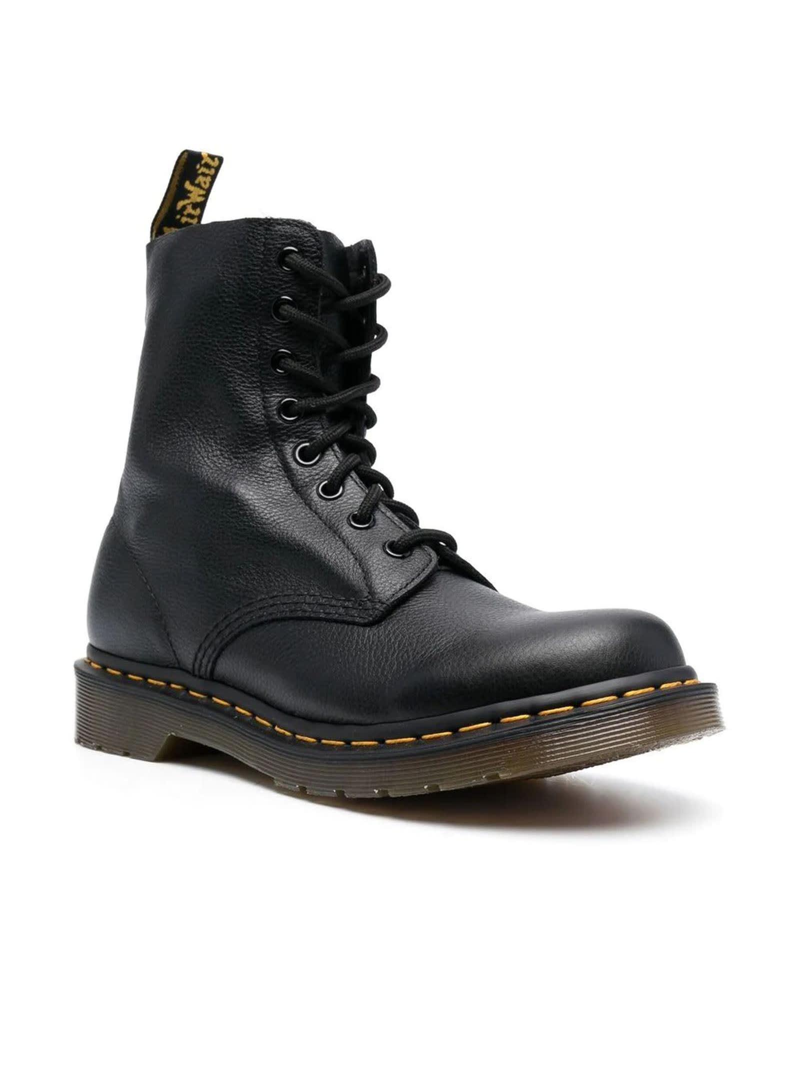 Dr. Martens 1460 Pascal Leather Lace Up Ankle Boots in Black | Lyst UK