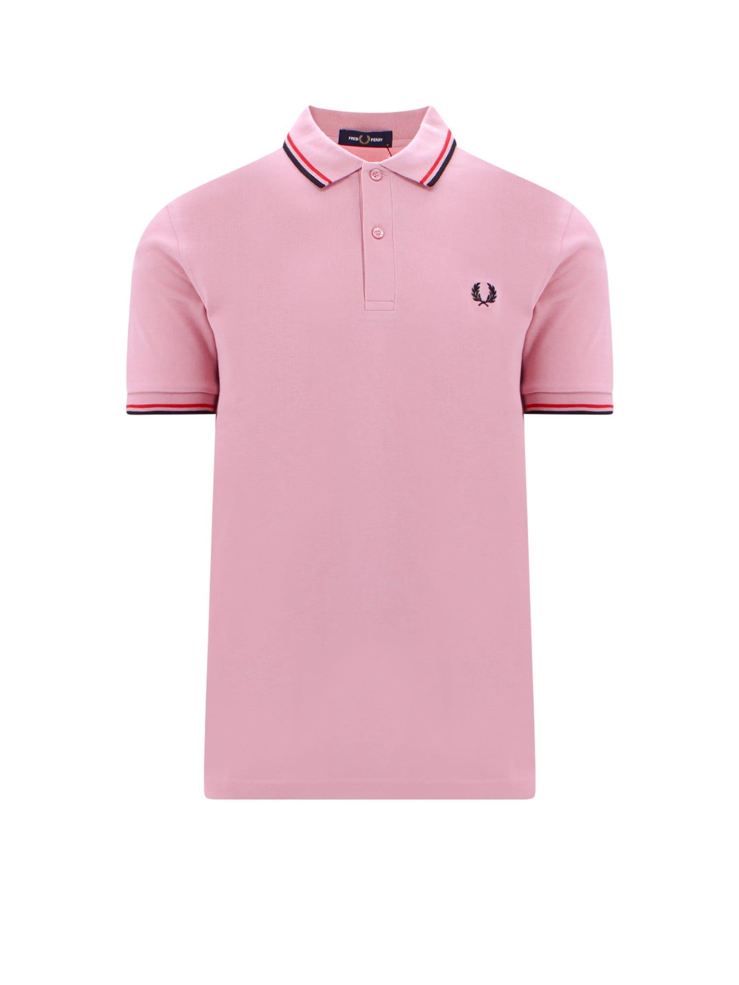 Fred Perry Polo Shirt in Pink for Men | Lyst