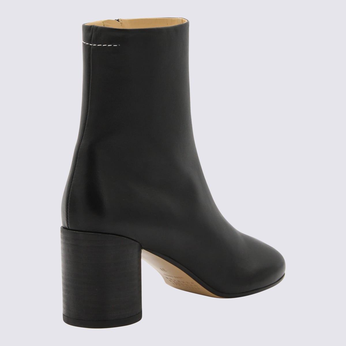 ブーツその他 Mm6 By Maison Margiela Anatomical Black Leather Ankle Boots Black Anatomic Ankle Boot - Maison Margiela MM6 – Assembly
