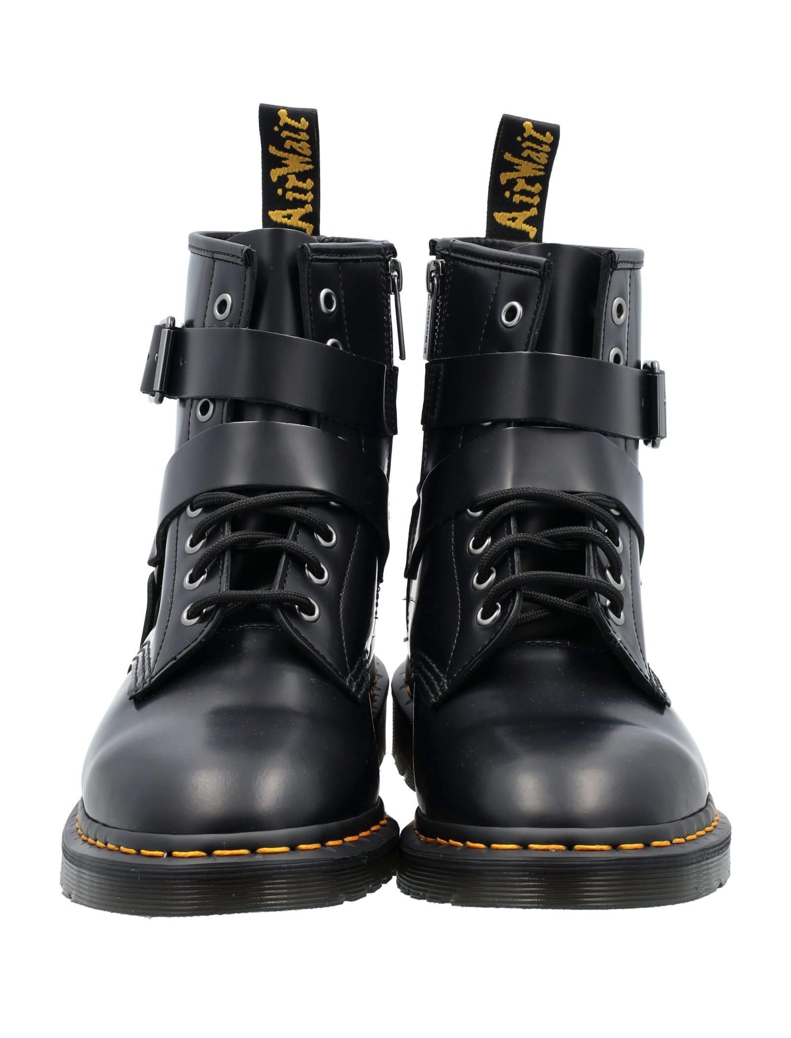 Dr. Martens Cristofer Leather Harness Lace Up Boots in Black for Men | Lyst