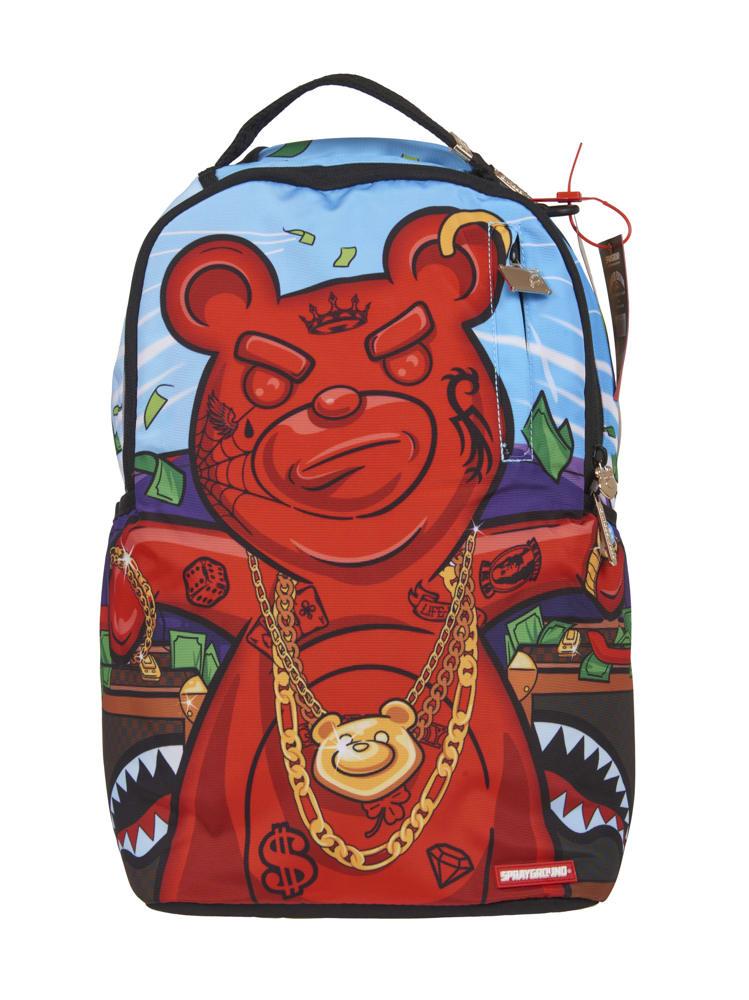 Sprayground Diablo Money Bear Backpack in Red for Men