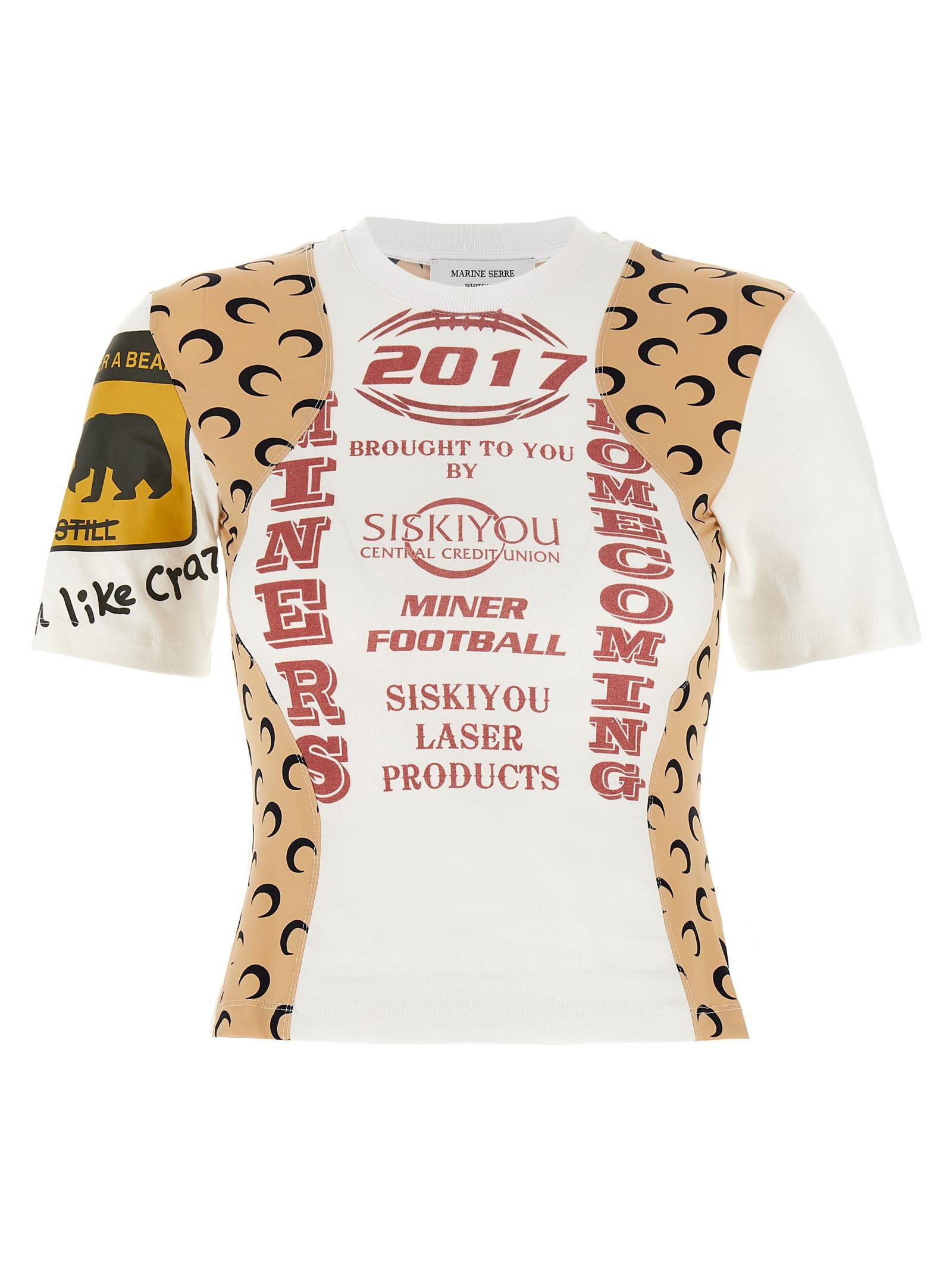 Marine Serre Regenerated T-shirt in White | Lyst