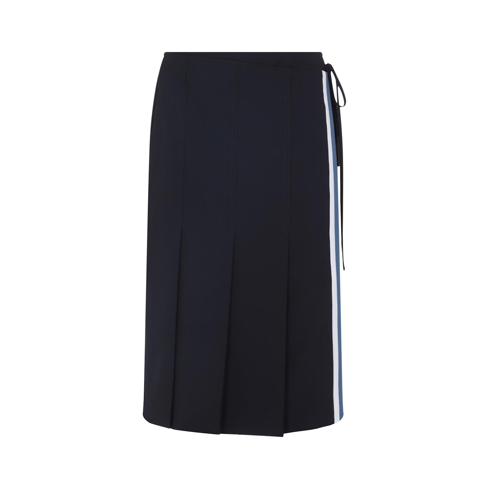 スカート MARNI SKIRT (GOMA0767U0TW839 00N99) Black wool midi skirt with visible lining | Marni
