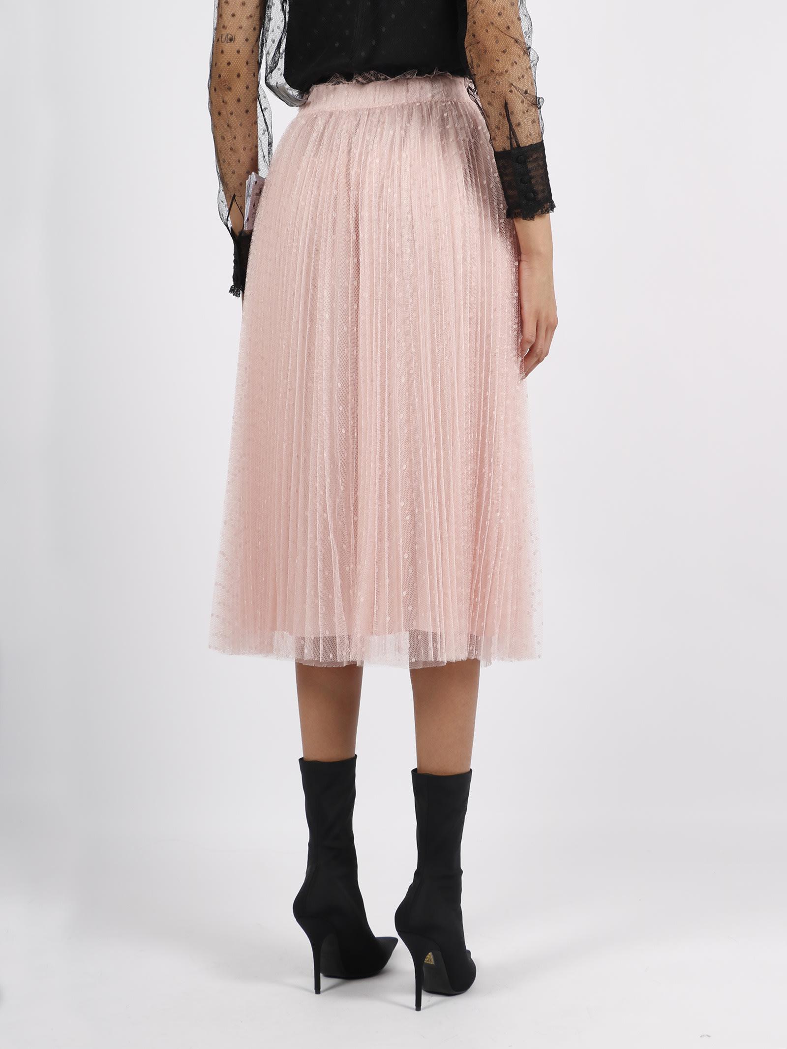RED Valentino Pleated Point D Esprit Tulle Skirt in Pink Lyst