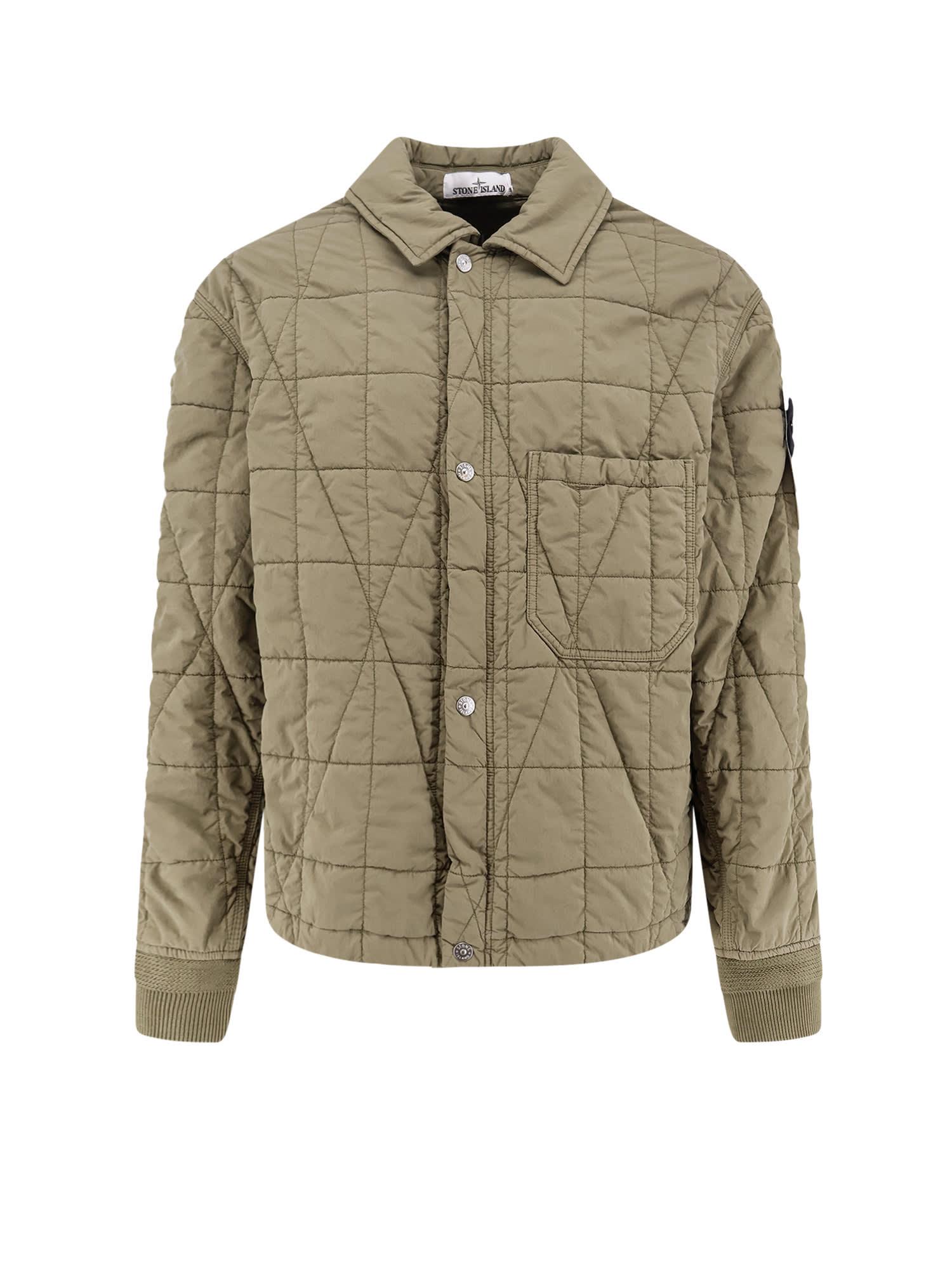Stone Island Cotton Nylon Tela Quilted-Tc Jacket in Green for Men