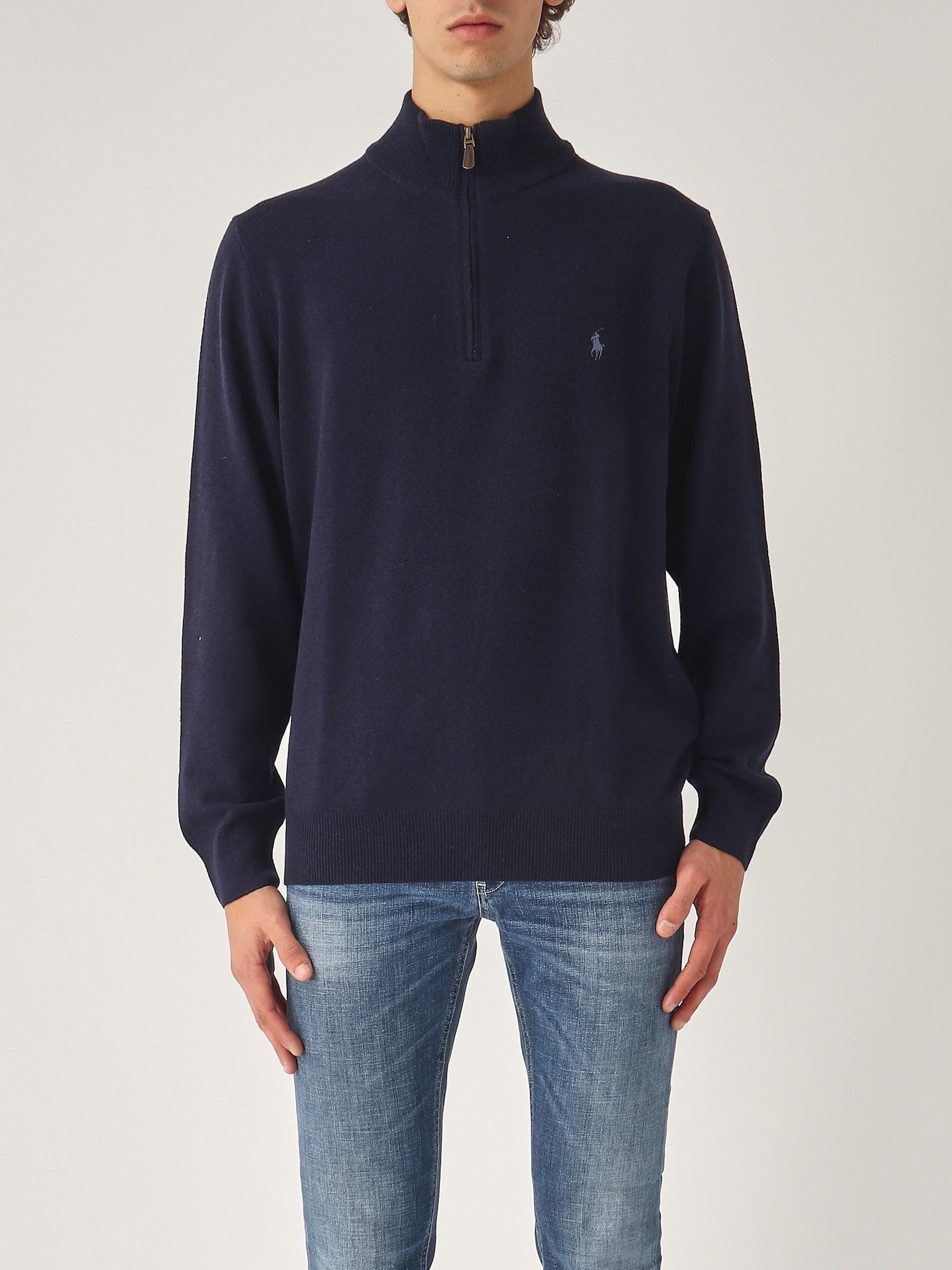 Polo Ralph Lauren Maglia Mezza Zip Uomo Lana Sweater in Blue for Men Lyst UK