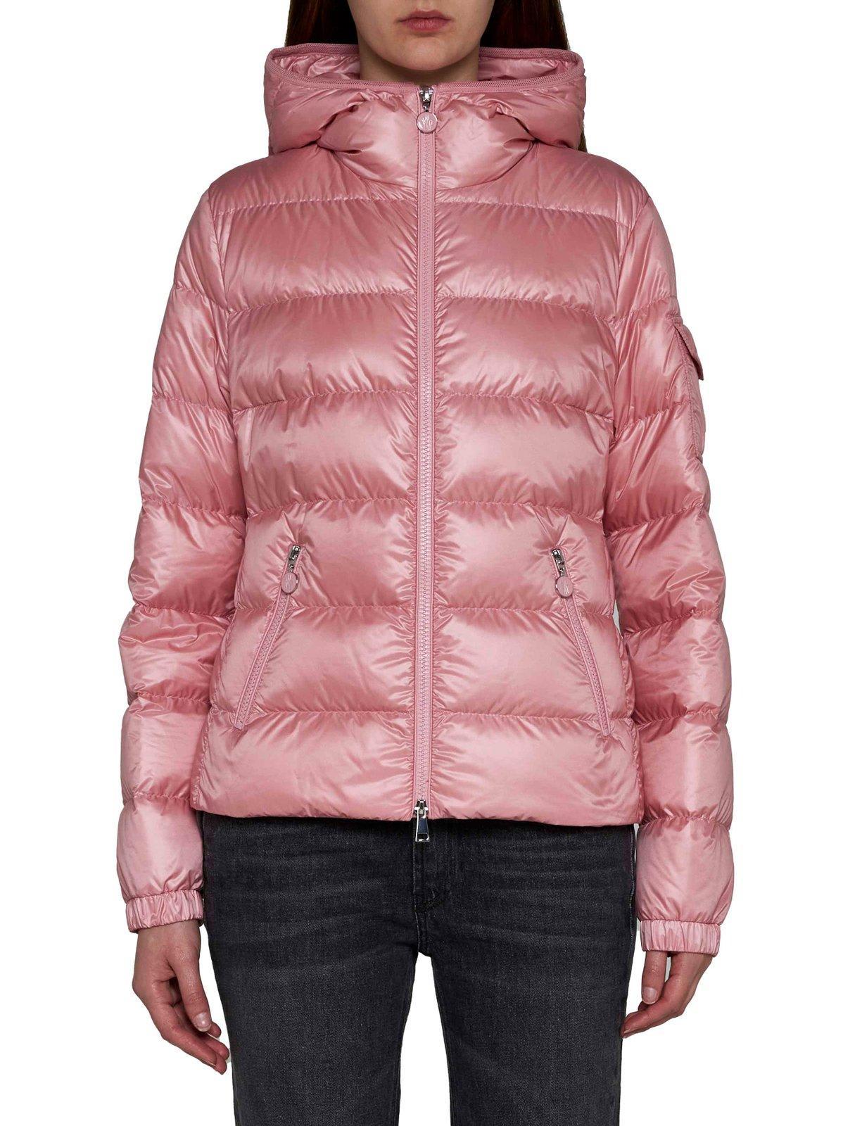 Womens pink deals moncler coat