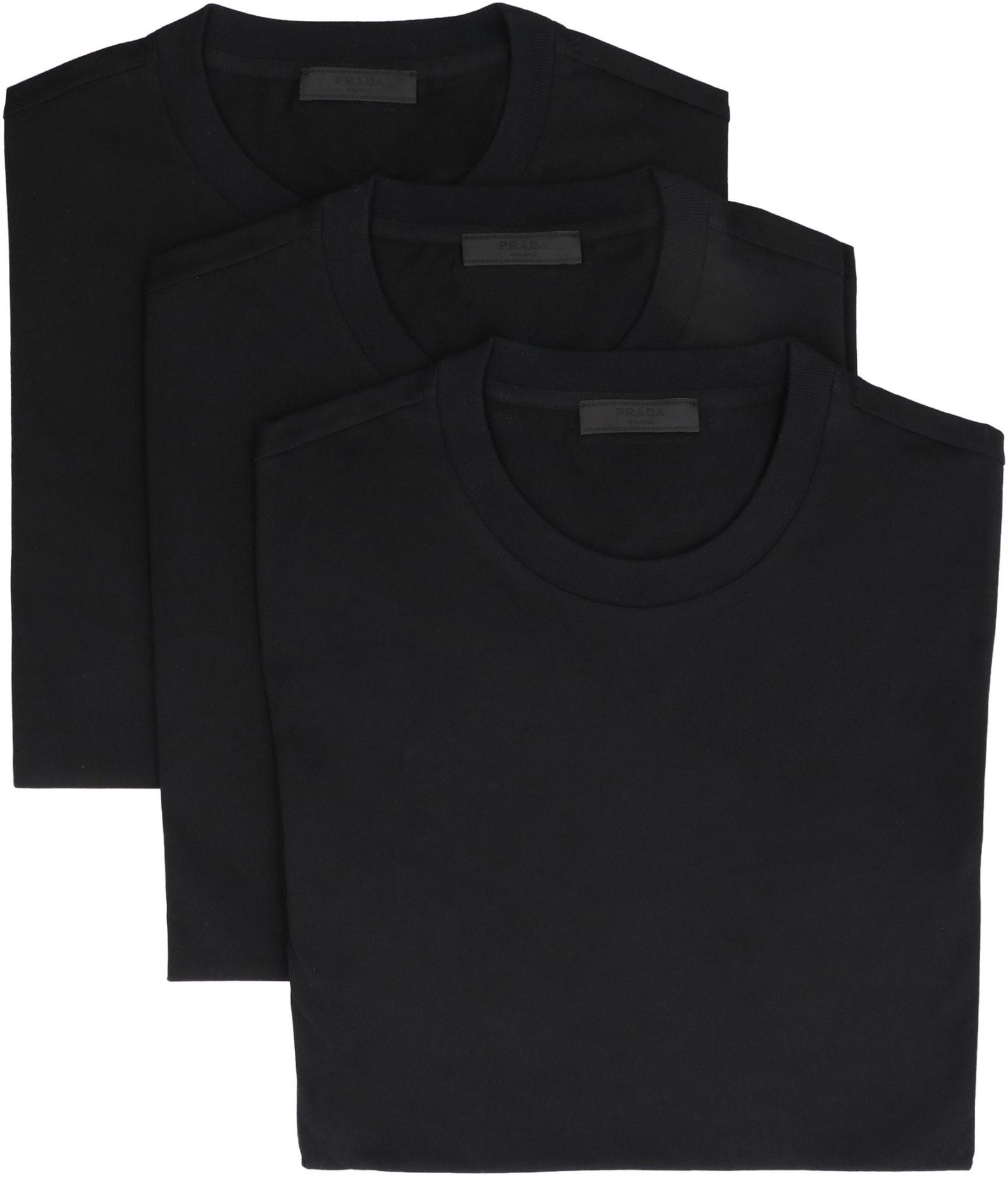 Prada white t shirt 3 pack cheap