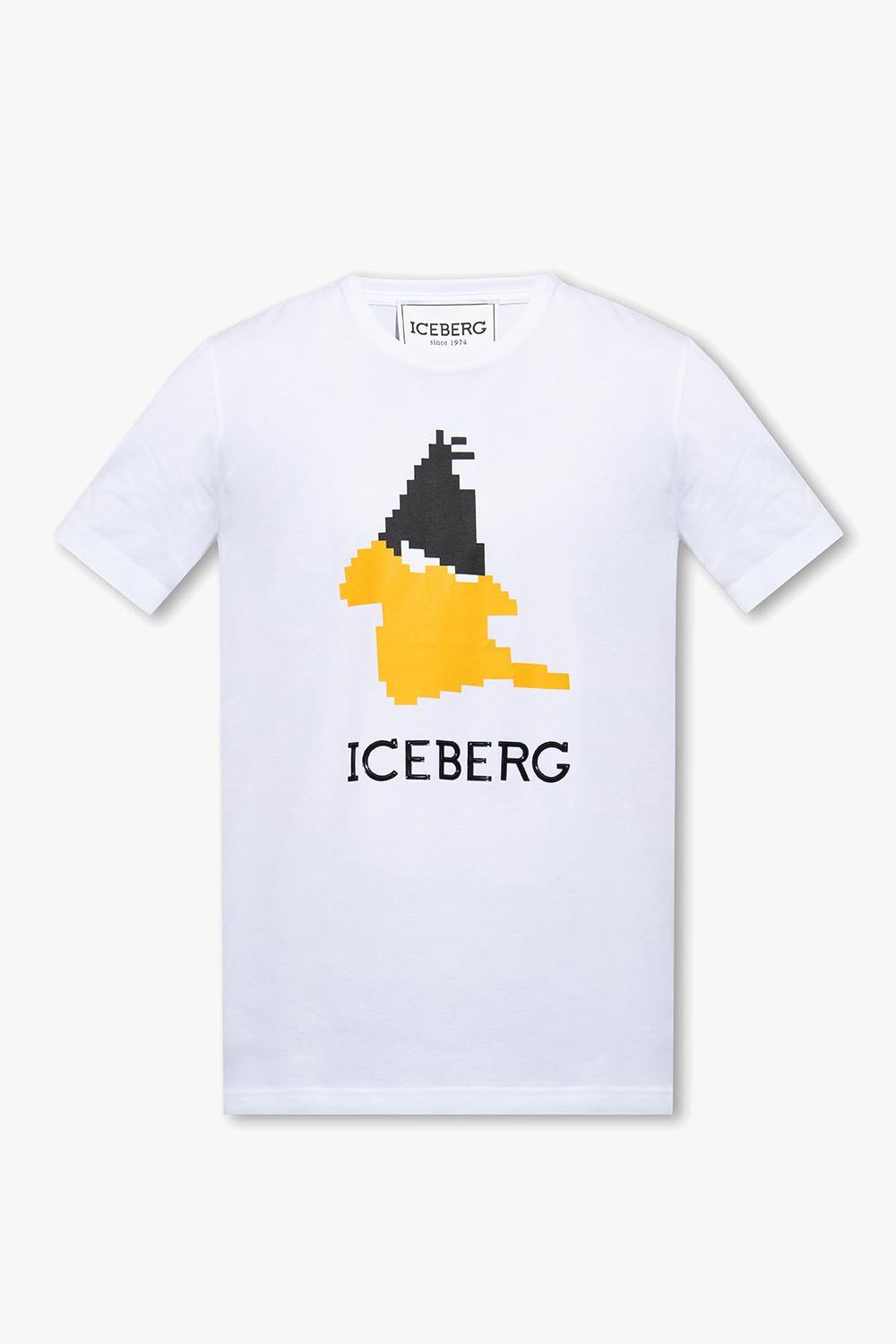 Iceberg T-shirt With Logo in White for Men | Lyst