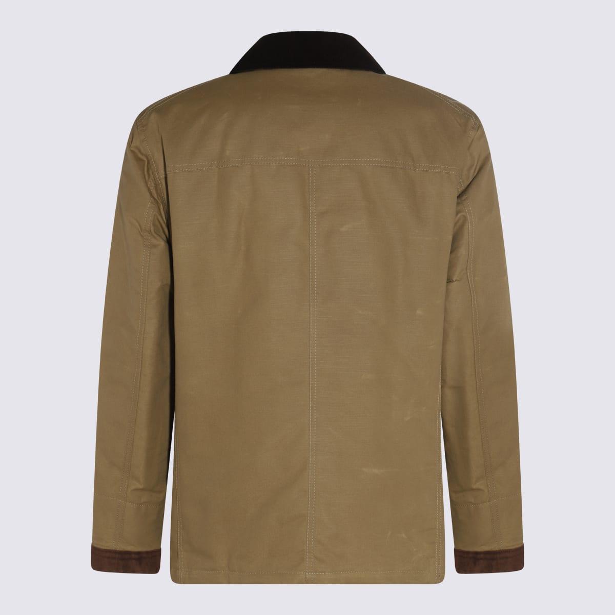 Fay 4 Gancini cotton jacket - Green