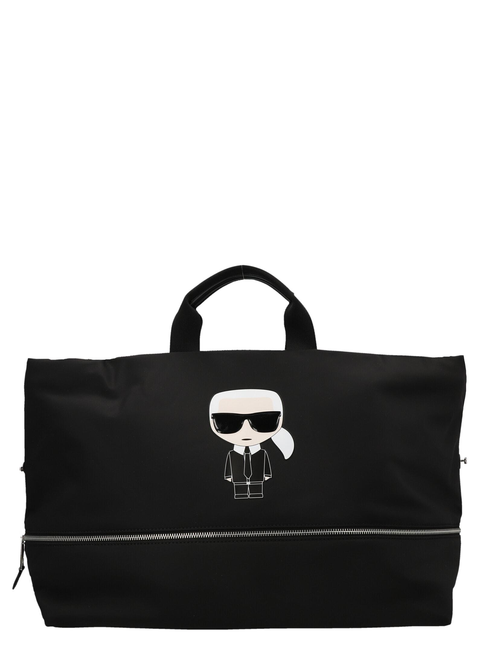 Karl Lagerfeld K/ikonik Duffel Bag in Black Lyst UK